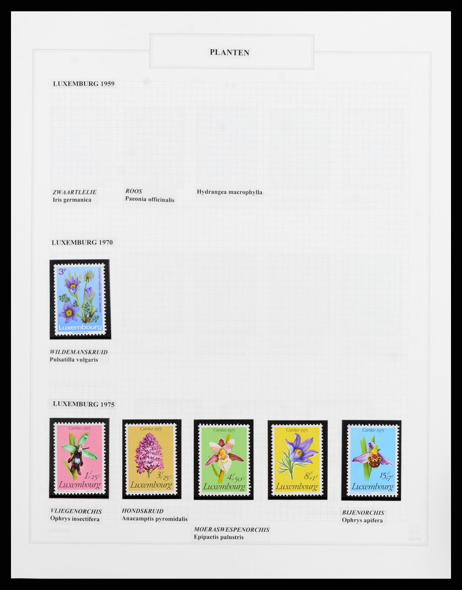 37298 139 - Postzegelverzameling 37298 Motief flora 1953-2000.