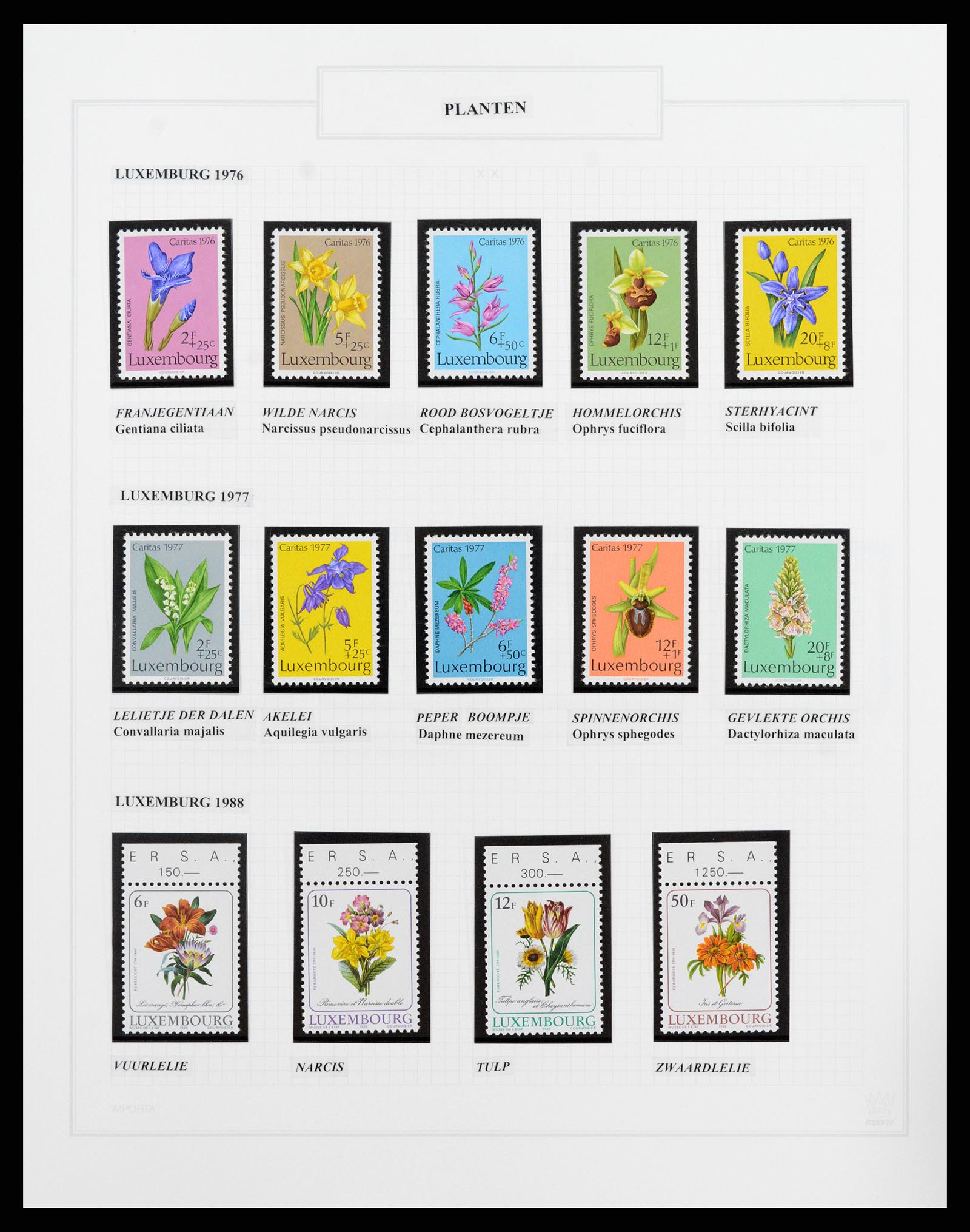 37298 140 - Postzegelverzameling 37298 Motief flora 1953-2000.