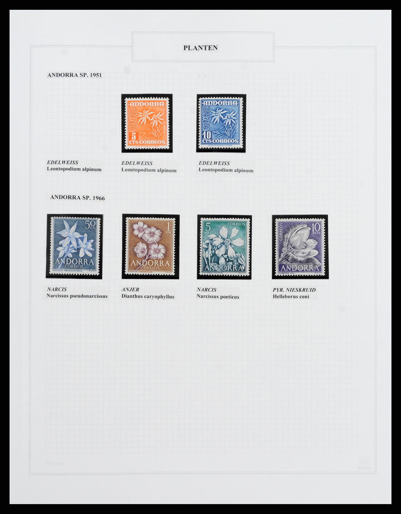 37298 322 - Postzegelverzameling 37298 Motief flora 1953-2000.
