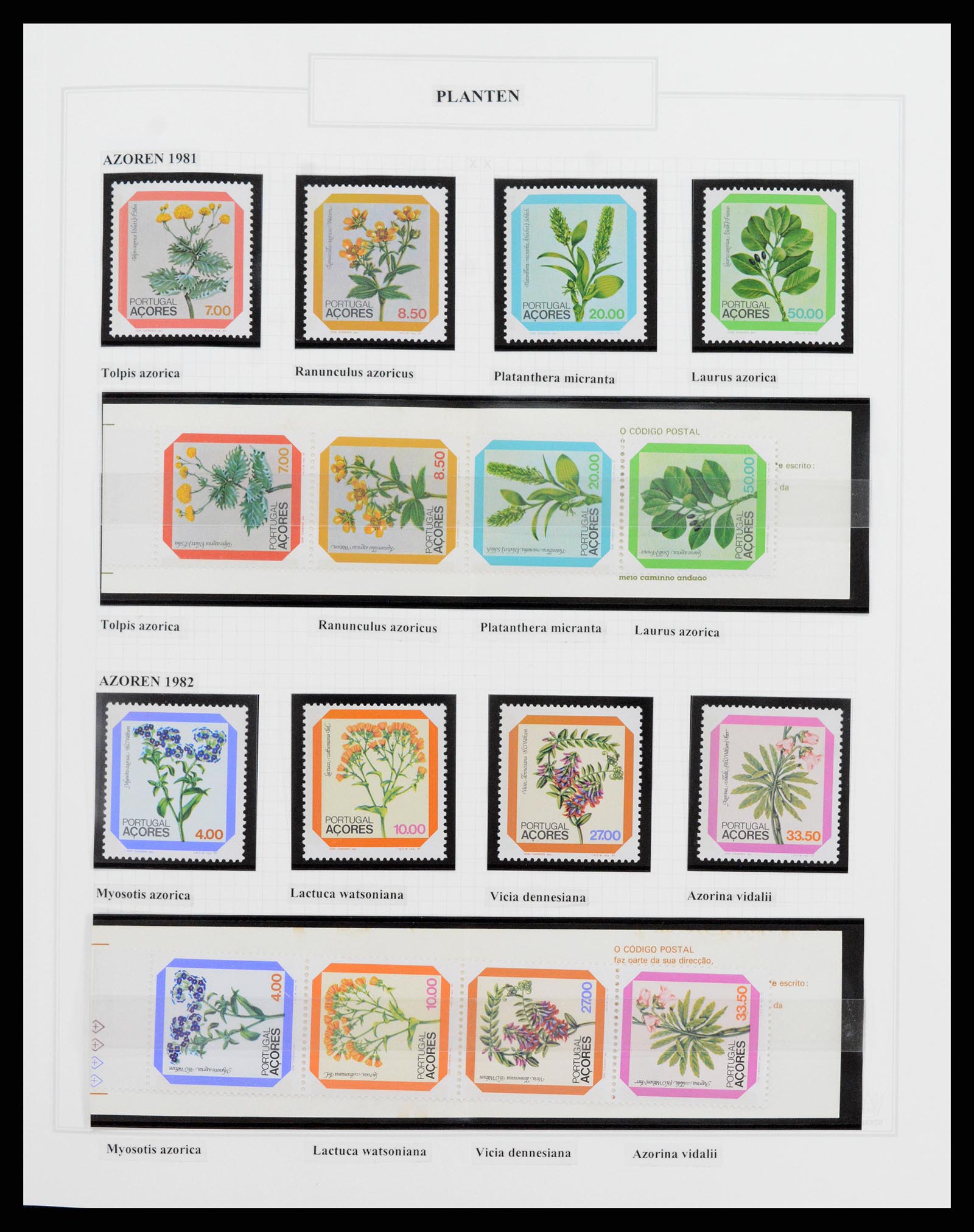 37298 323 - Postzegelverzameling 37298 Motief flora 1953-2000.