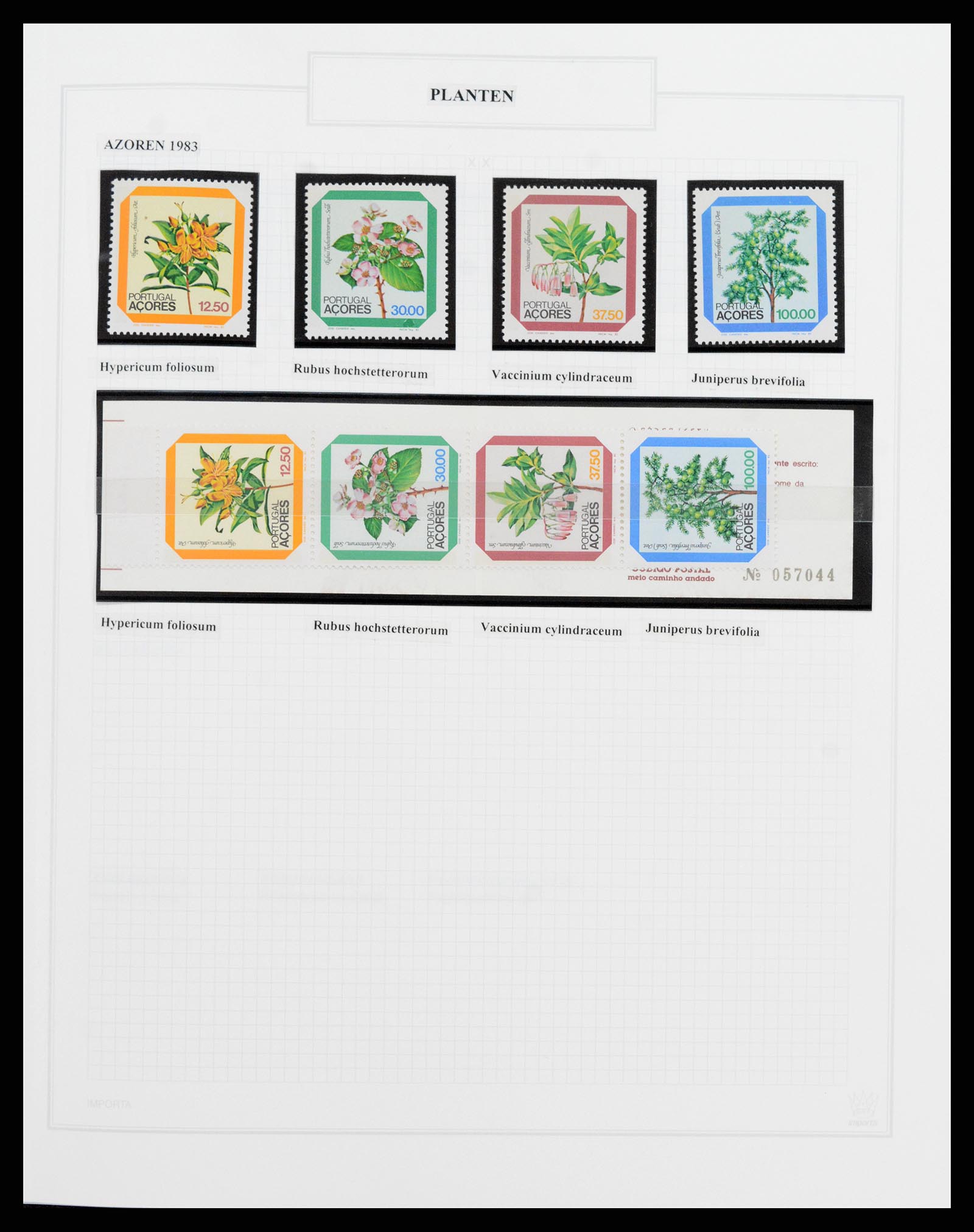 37298 324 - Postzegelverzameling 37298 Motief flora 1953-2000.