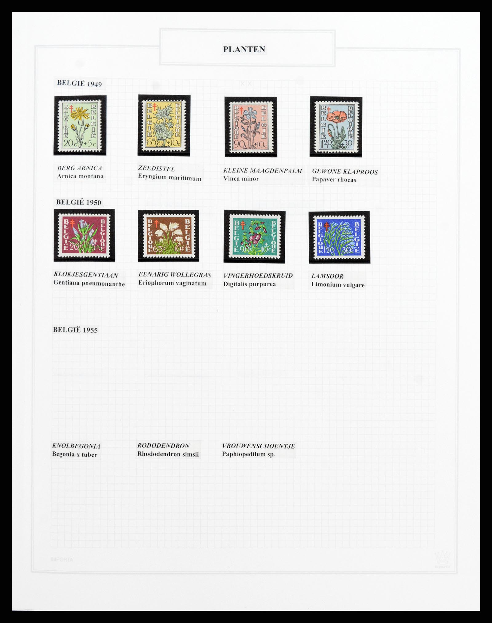 37298 325 - Postzegelverzameling 37298 Motief flora 1953-2000.