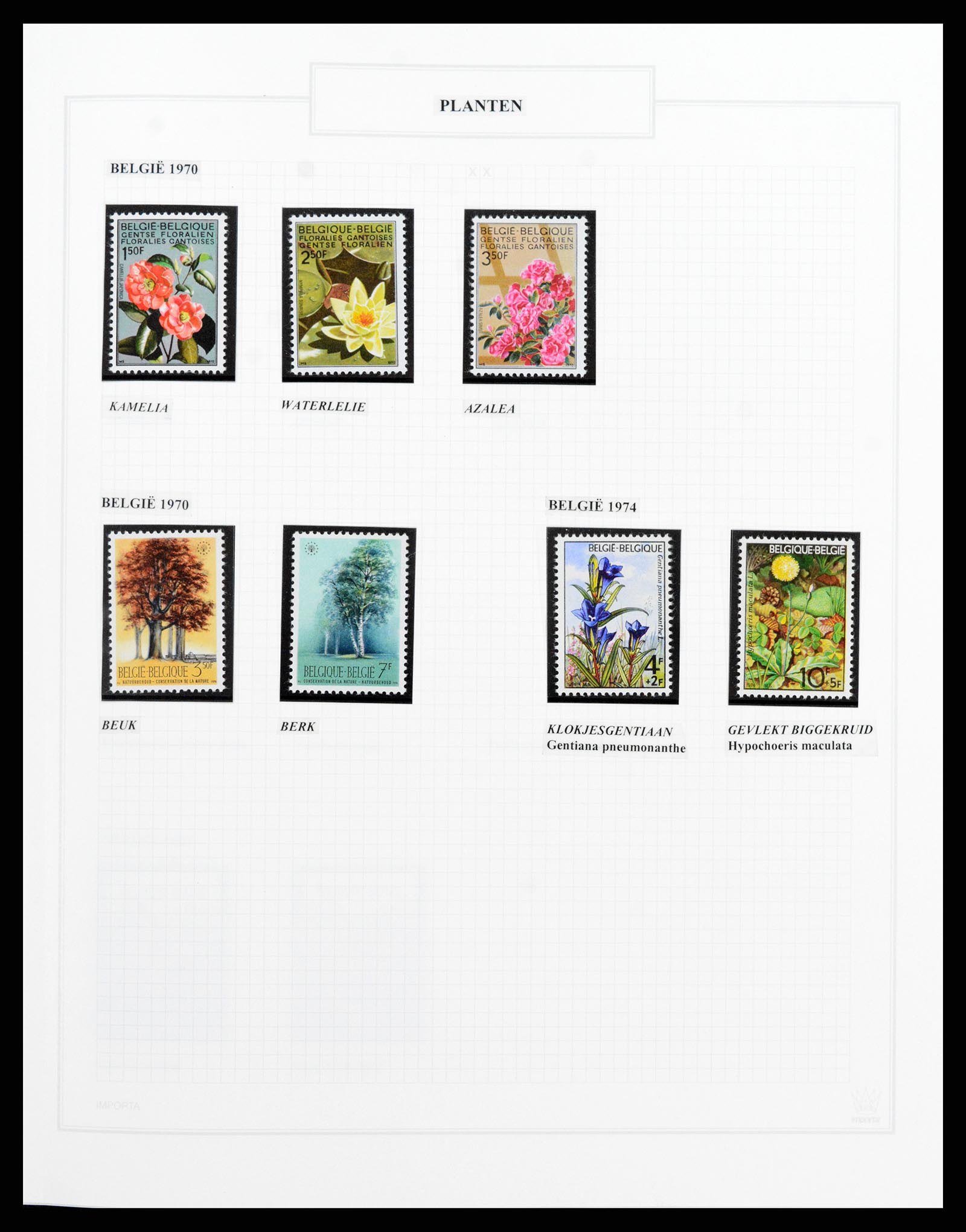 37298 326 - Postzegelverzameling 37298 Motief flora 1953-2000.