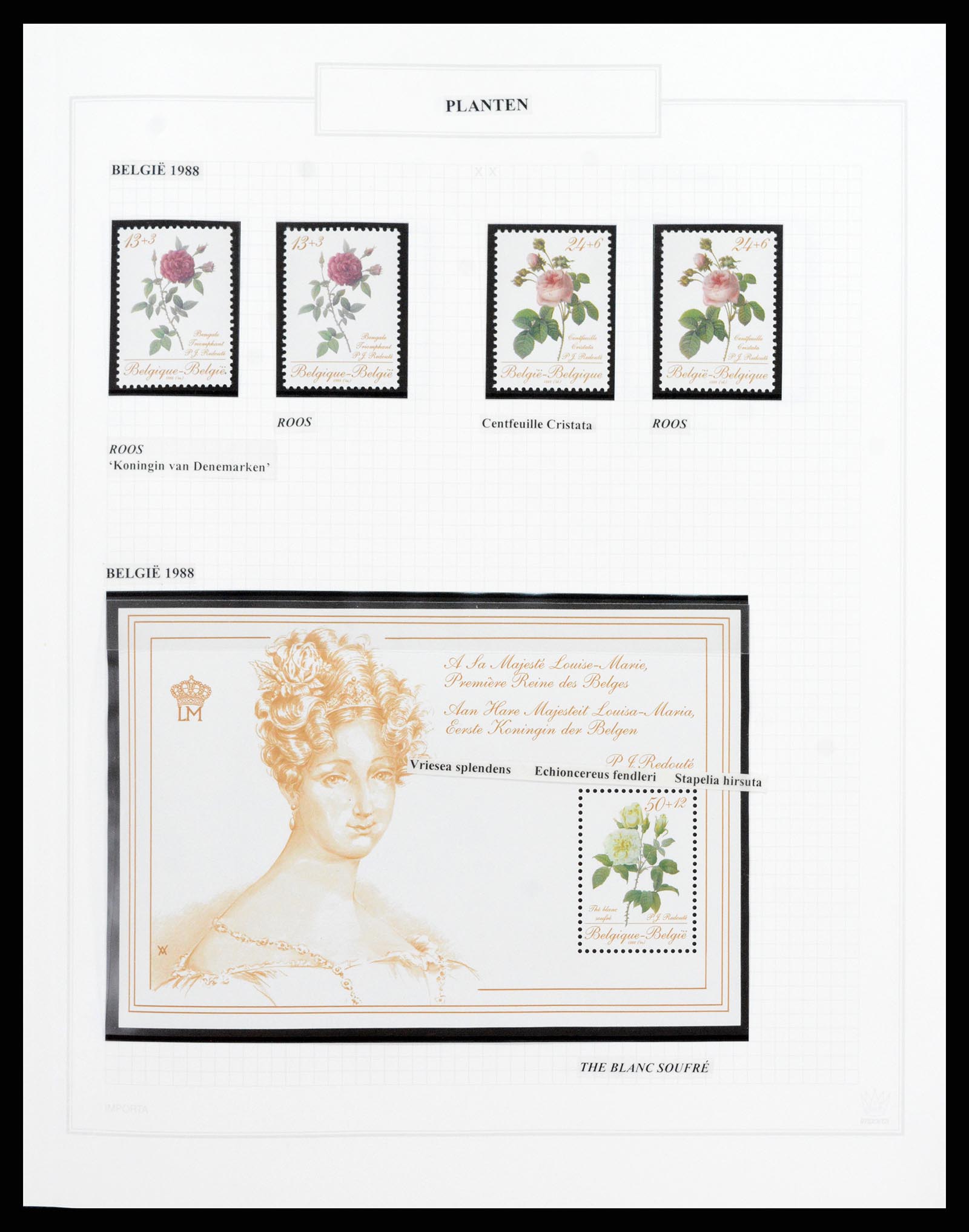 37298 328 - Postzegelverzameling 37298 Motief flora 1953-2000.