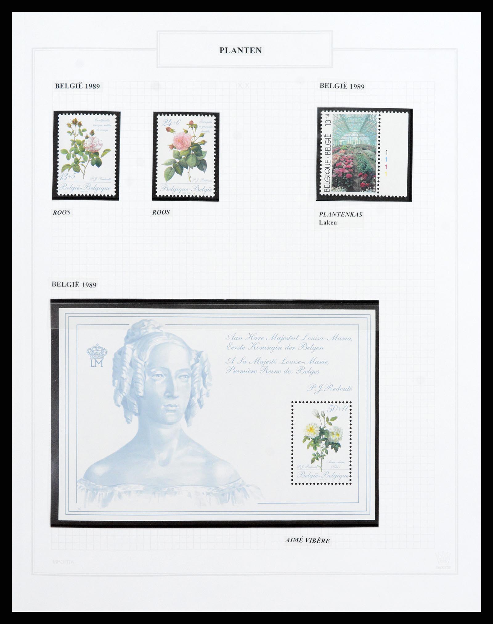 37298 329 - Postzegelverzameling 37298 Motief flora 1953-2000.