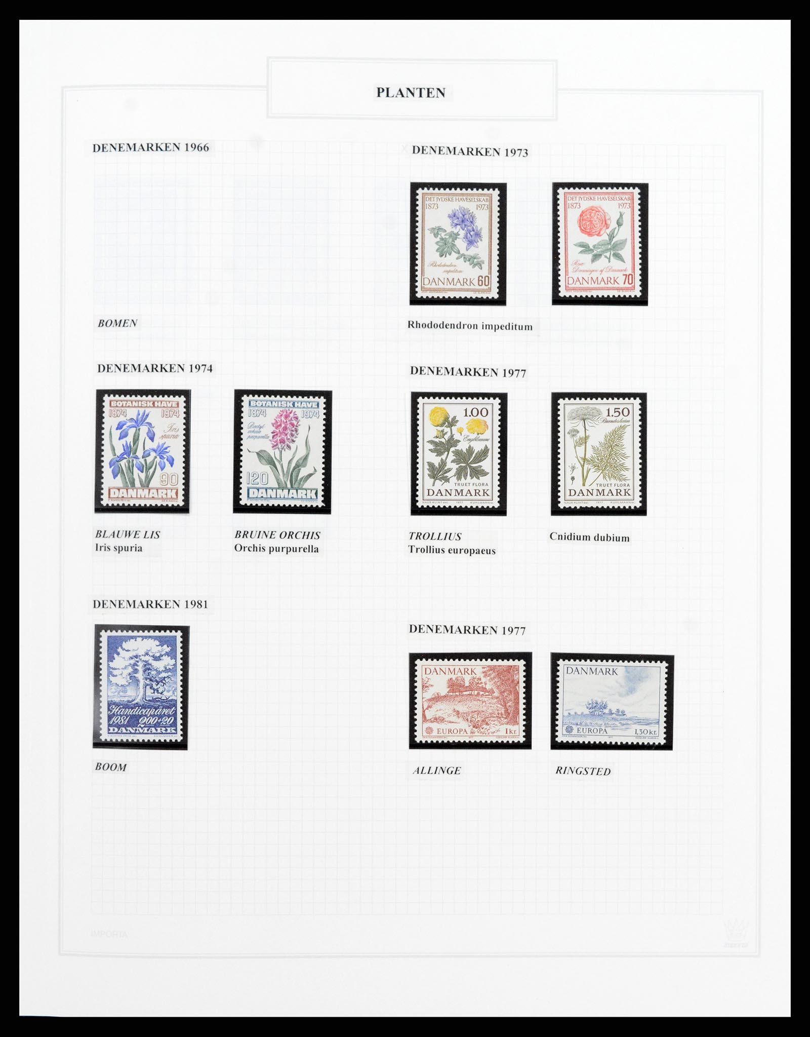 37298 333 - Postzegelverzameling 37298 Motief flora 1953-2000.