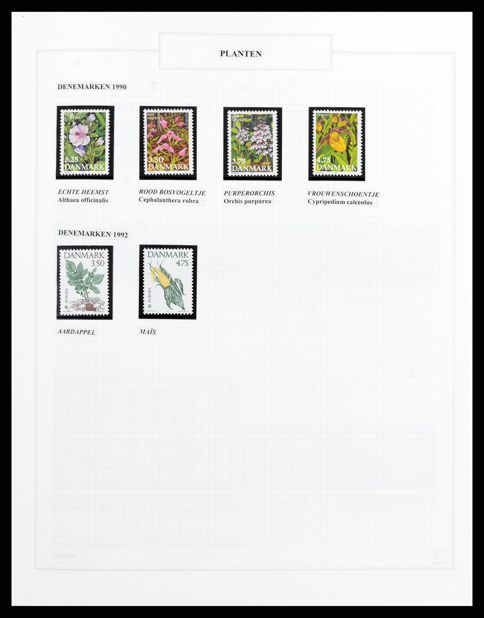 37298 334 - Postzegelverzameling 37298 Motief flora 1953-2000.