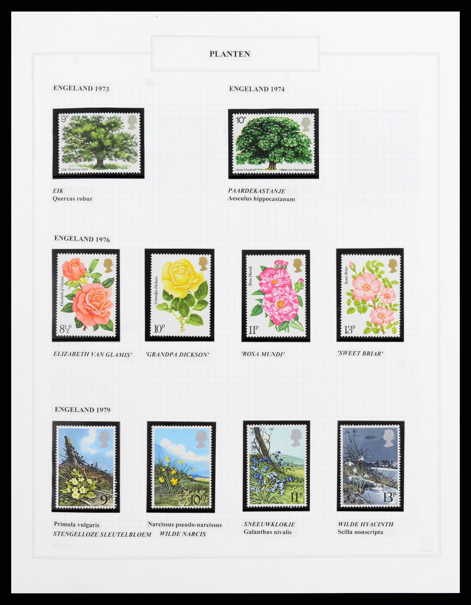 37298 336 - Postzegelverzameling 37298 Motief flora 1953-2000.