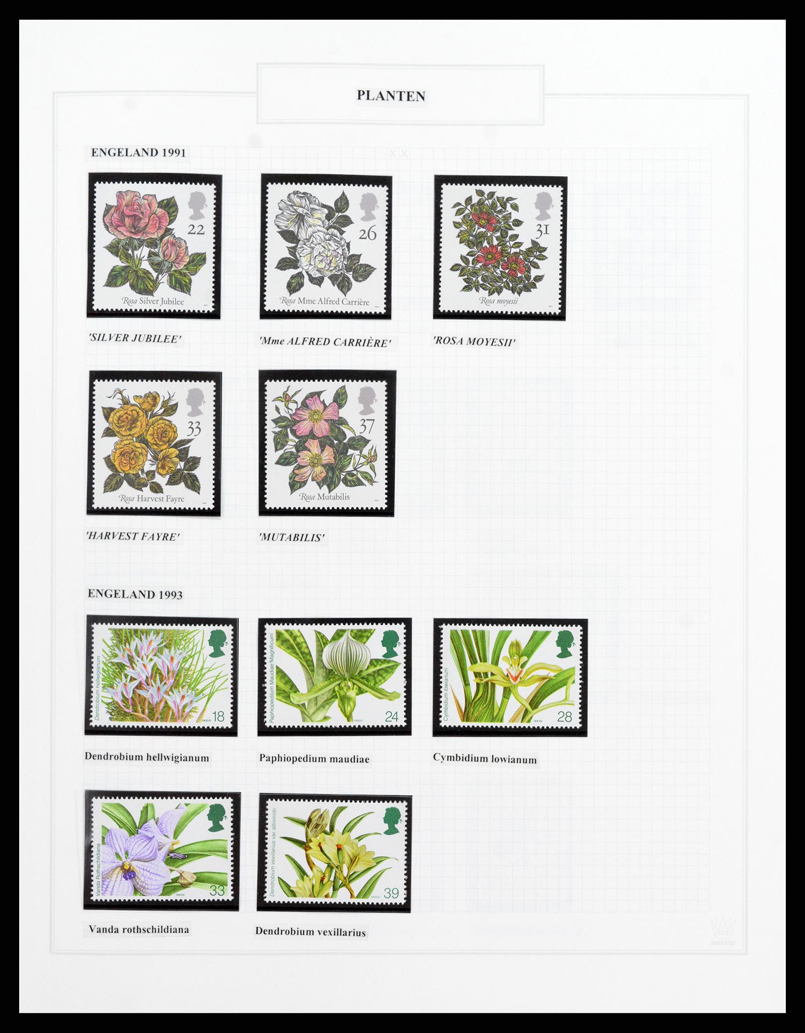 37298 338 - Postzegelverzameling 37298 Motief flora 1953-2000.