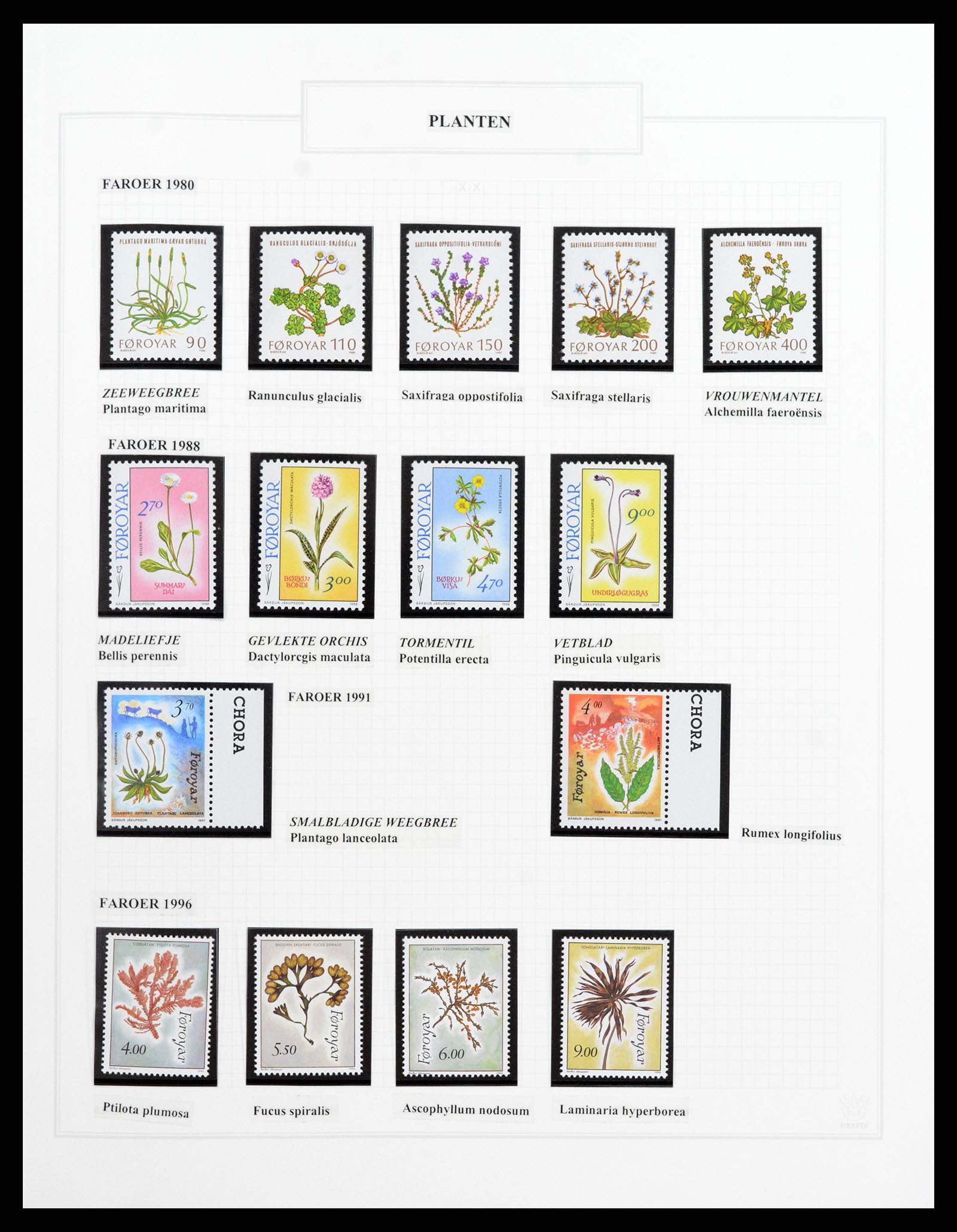 37298 339 - Postzegelverzameling 37298 Motief flora 1953-2000.