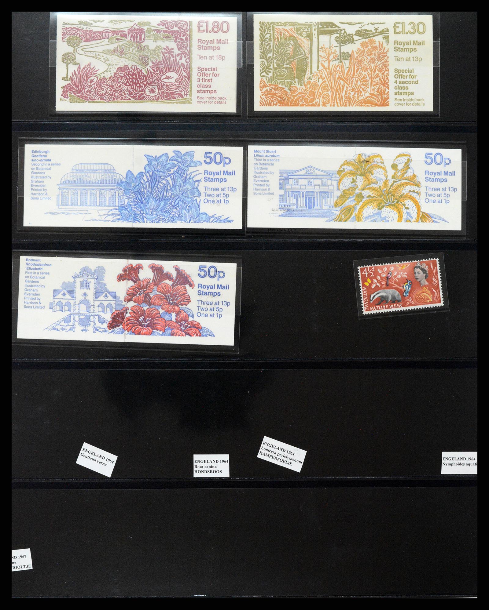 37298 340 - Postzegelverzameling 37298 Motief flora 1953-2000.