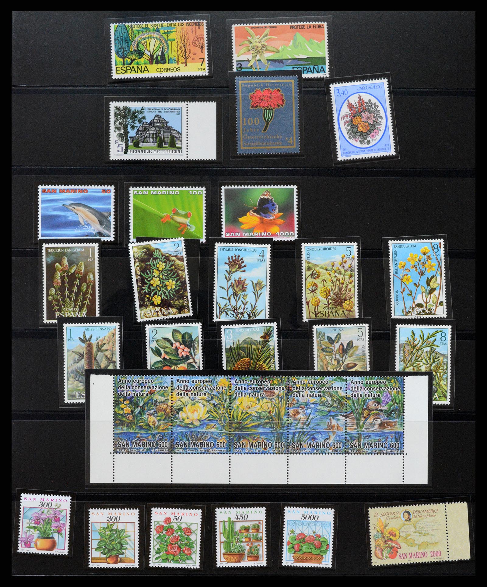 37298 353 - Postzegelverzameling 37298 Motief flora 1953-2000.