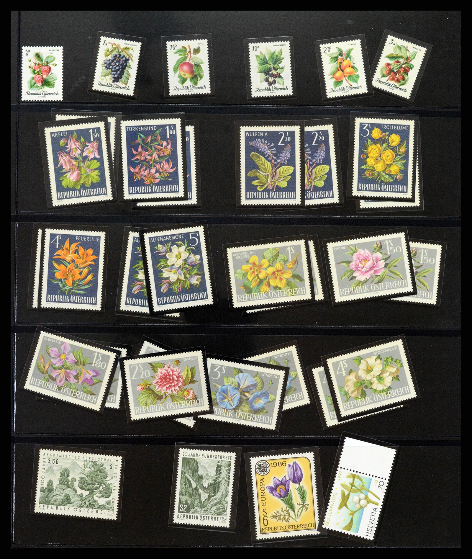 37298 356 - Postzegelverzameling 37298 Motief flora 1953-2000.