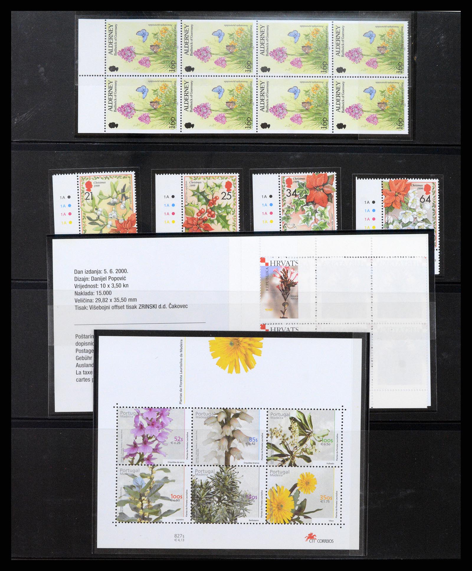 37298 363 - Postzegelverzameling 37298 Motief flora 1953-2000.