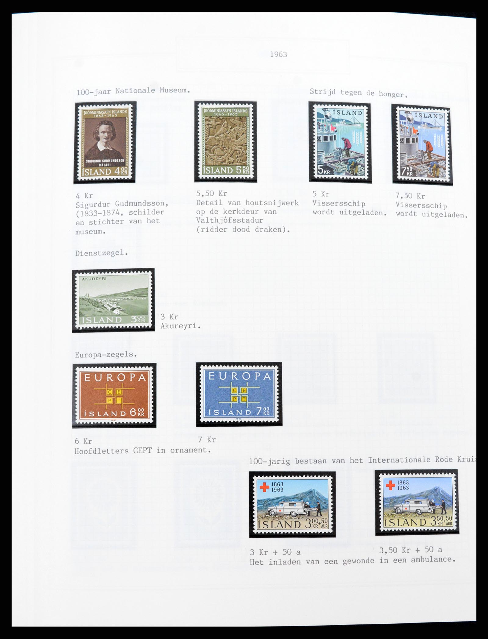 37300 034 - Postzegelverzameling 37300 IJsland 1873-2000.