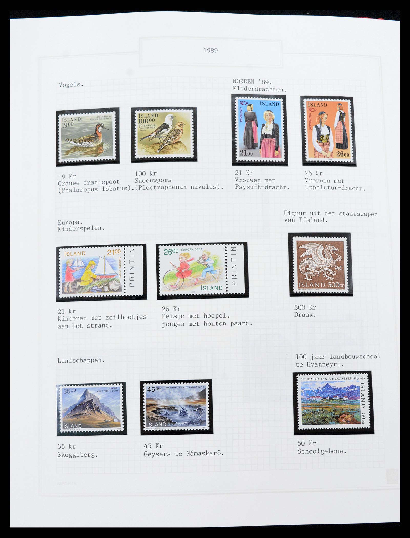 37300 066 - Postzegelverzameling 37300 IJsland 1873-2000.