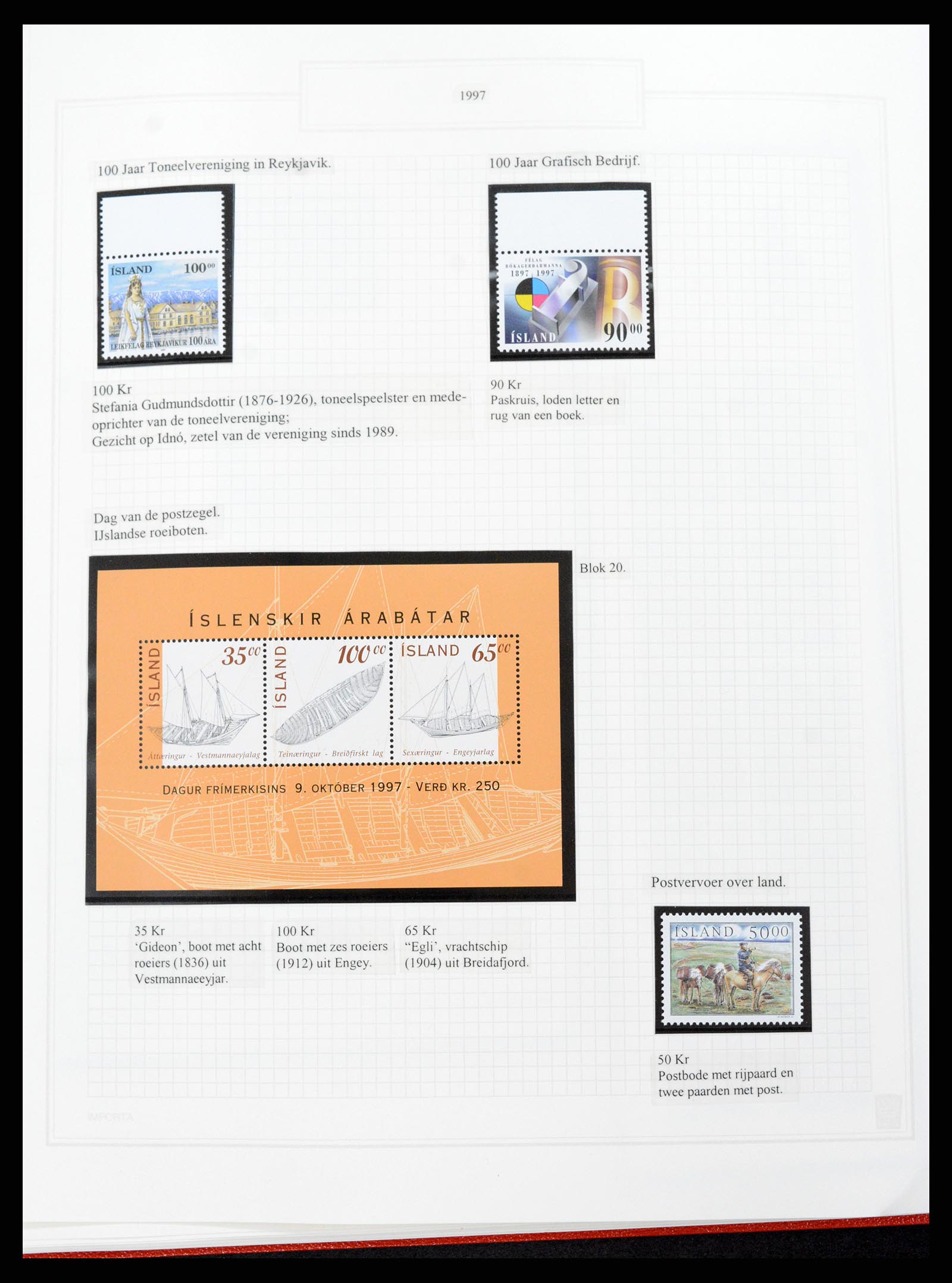 37300 106 - Postzegelverzameling 37300 IJsland 1873-2000.