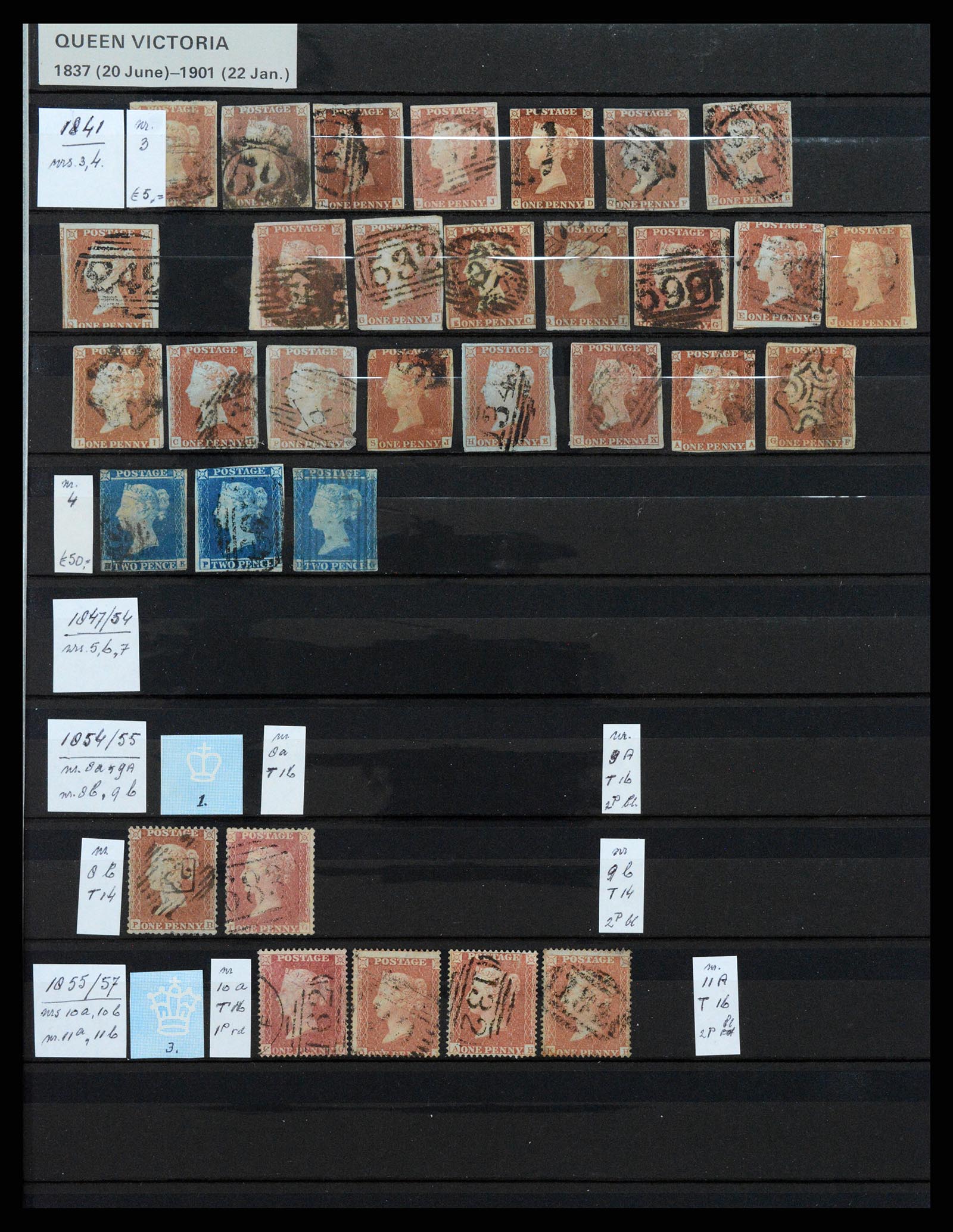 37301 001 - Postzegelverzameling 37301 Engeland 1841-1969.