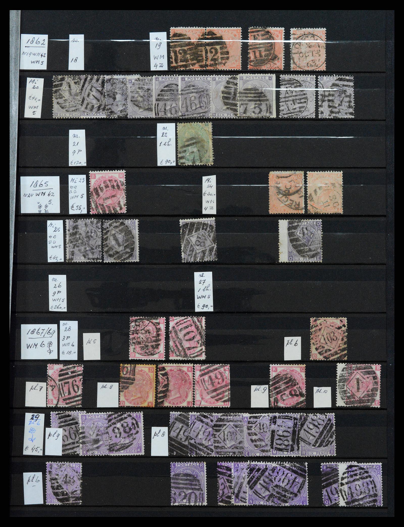 37301 003 - Postzegelverzameling 37301 Engeland 1841-1969.