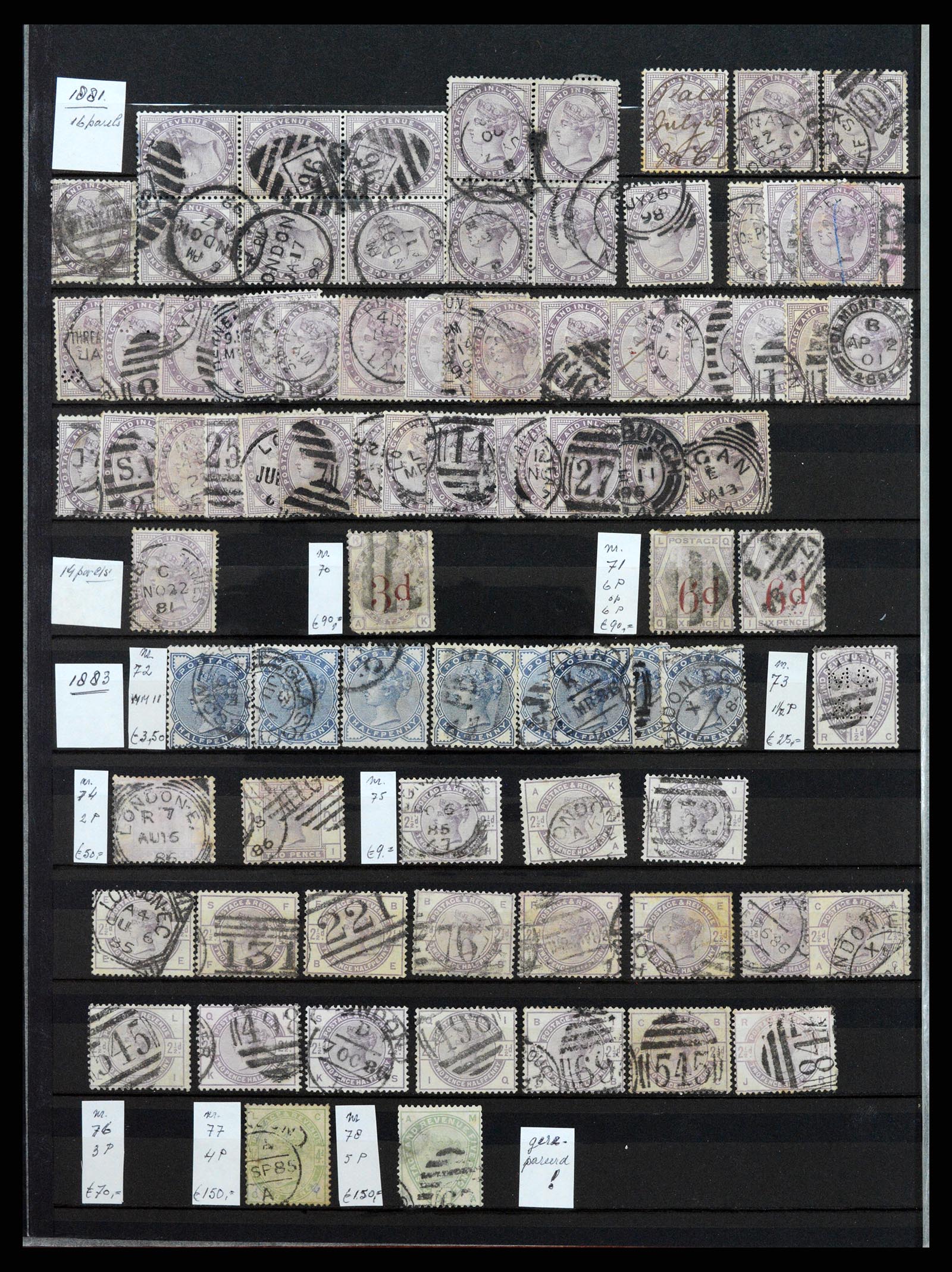 37301 006 - Postzegelverzameling 37301 Engeland 1841-1969.