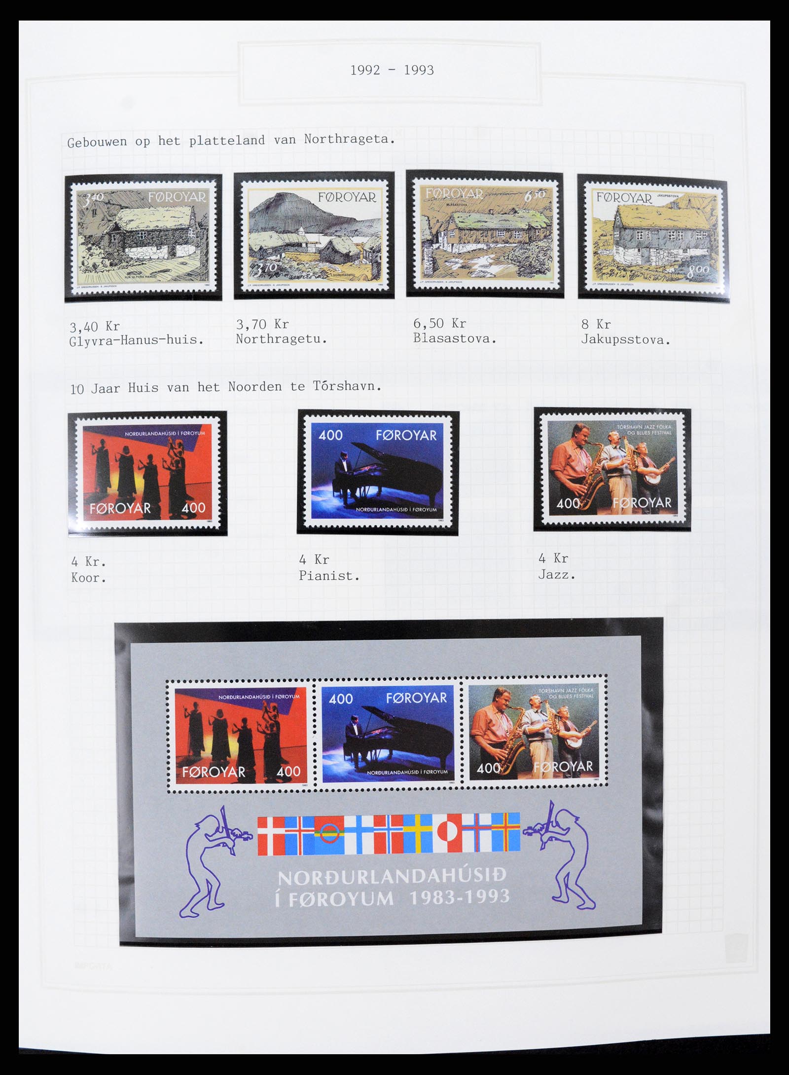 37302 030 - Postzegelverzameling 37302 Groenland en Faeroer 1905-2001.