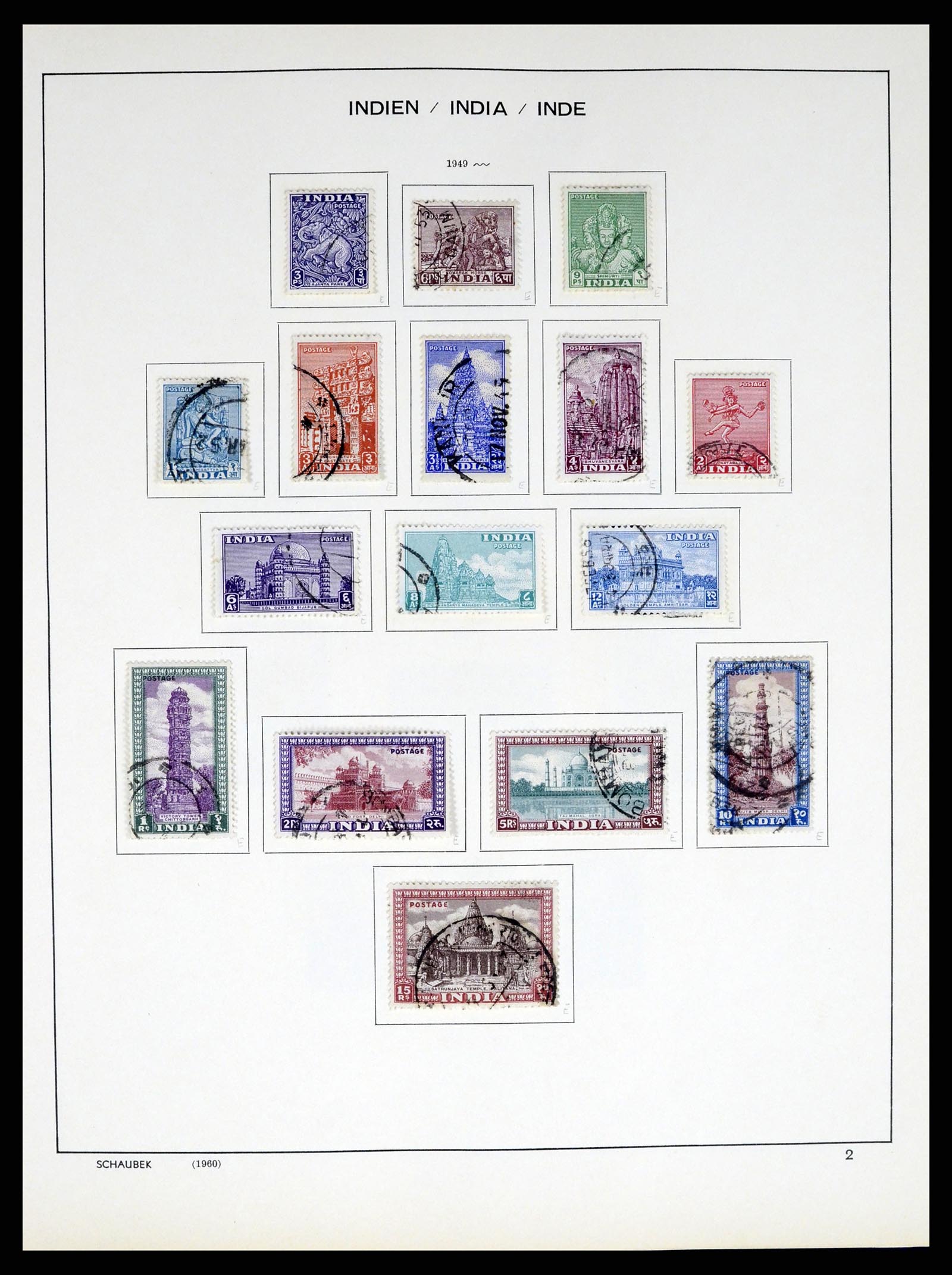 37304 002 - Postzegelverzameling 37304 India 1947-2016.