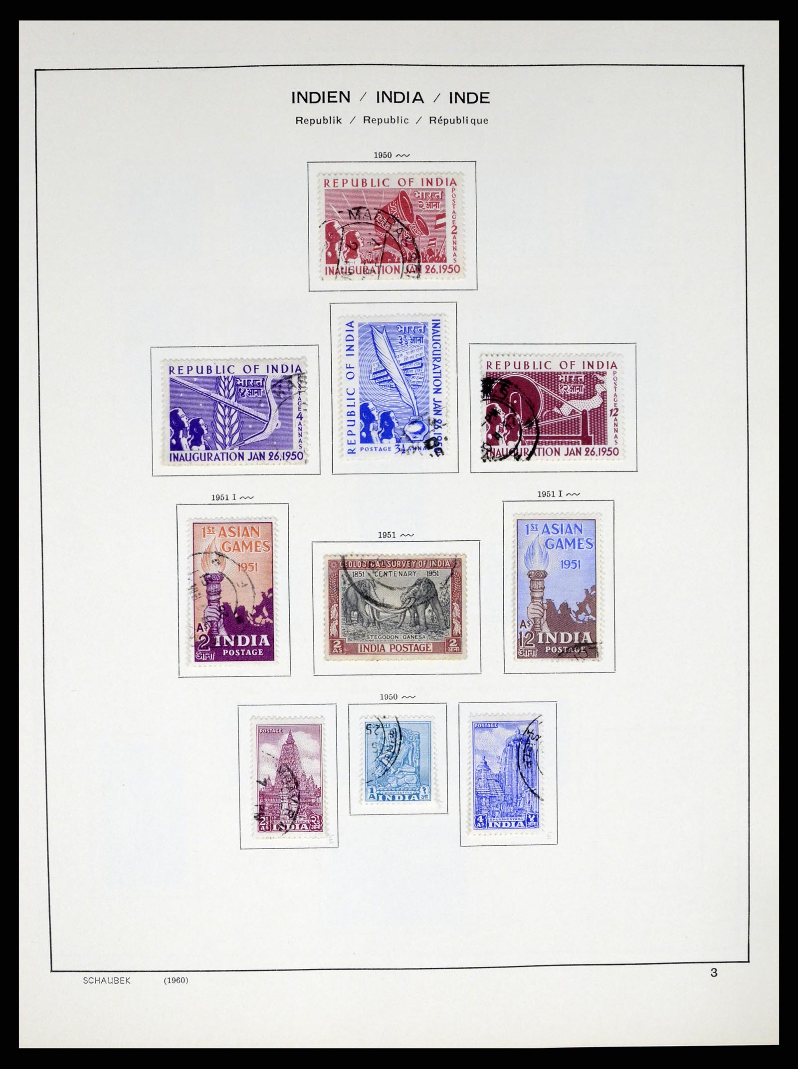 37304 003 - Postzegelverzameling 37304 India 1947-2016.