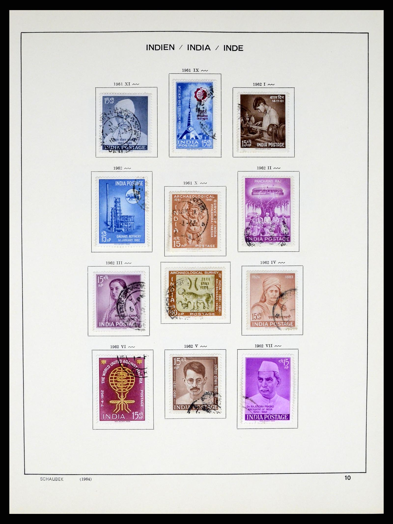 37304 014 - Postzegelverzameling 37304 India 1947-2016.