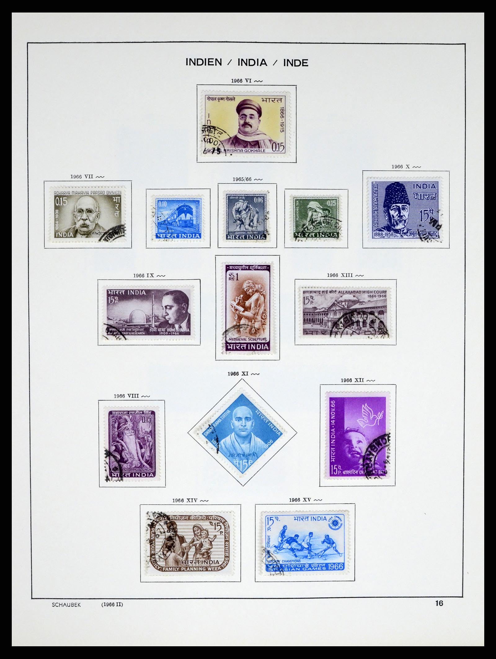 37304 020 - Postzegelverzameling 37304 India 1947-2016.