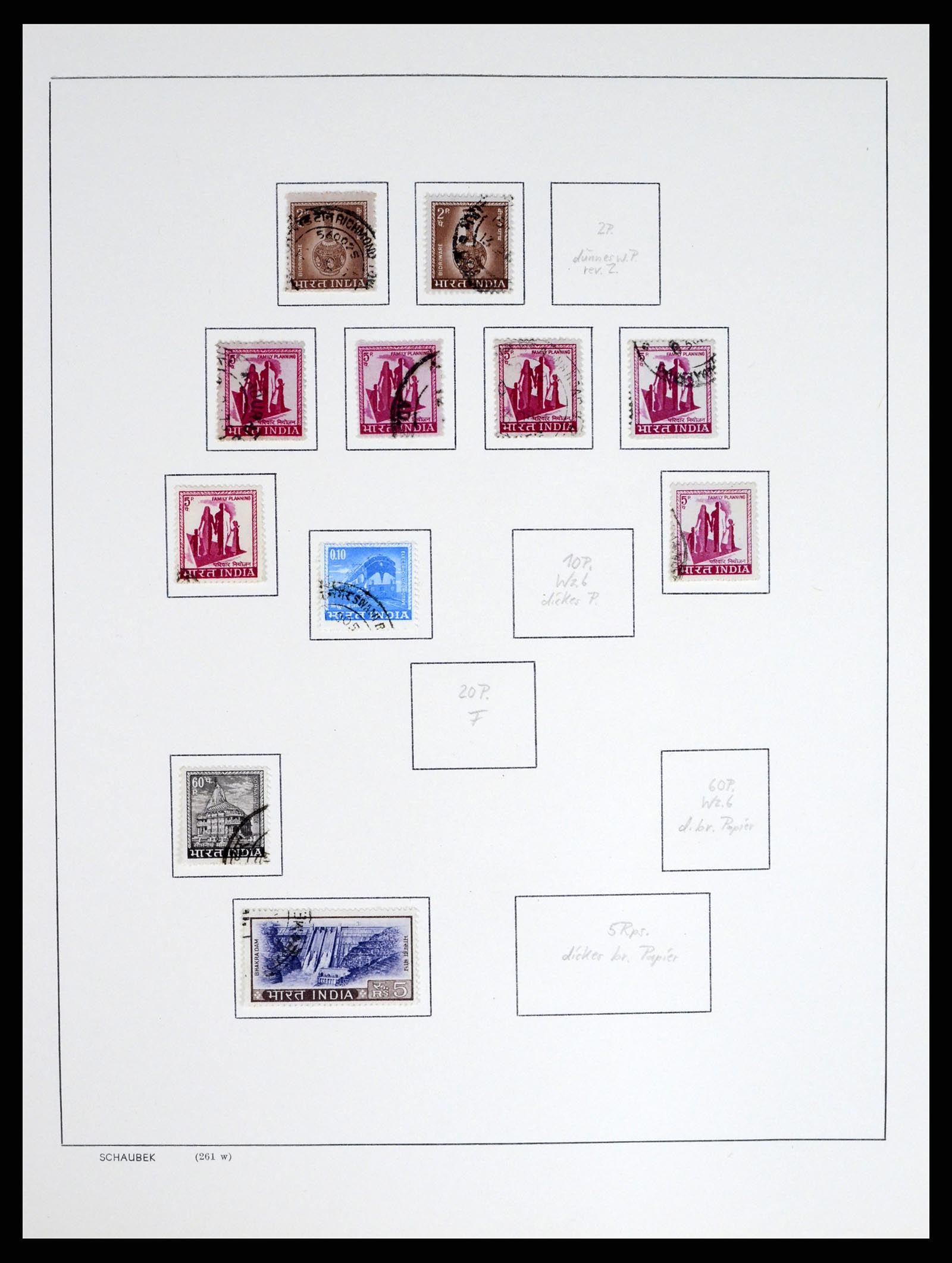 37304 025 - Postzegelverzameling 37304 India 1947-2016.