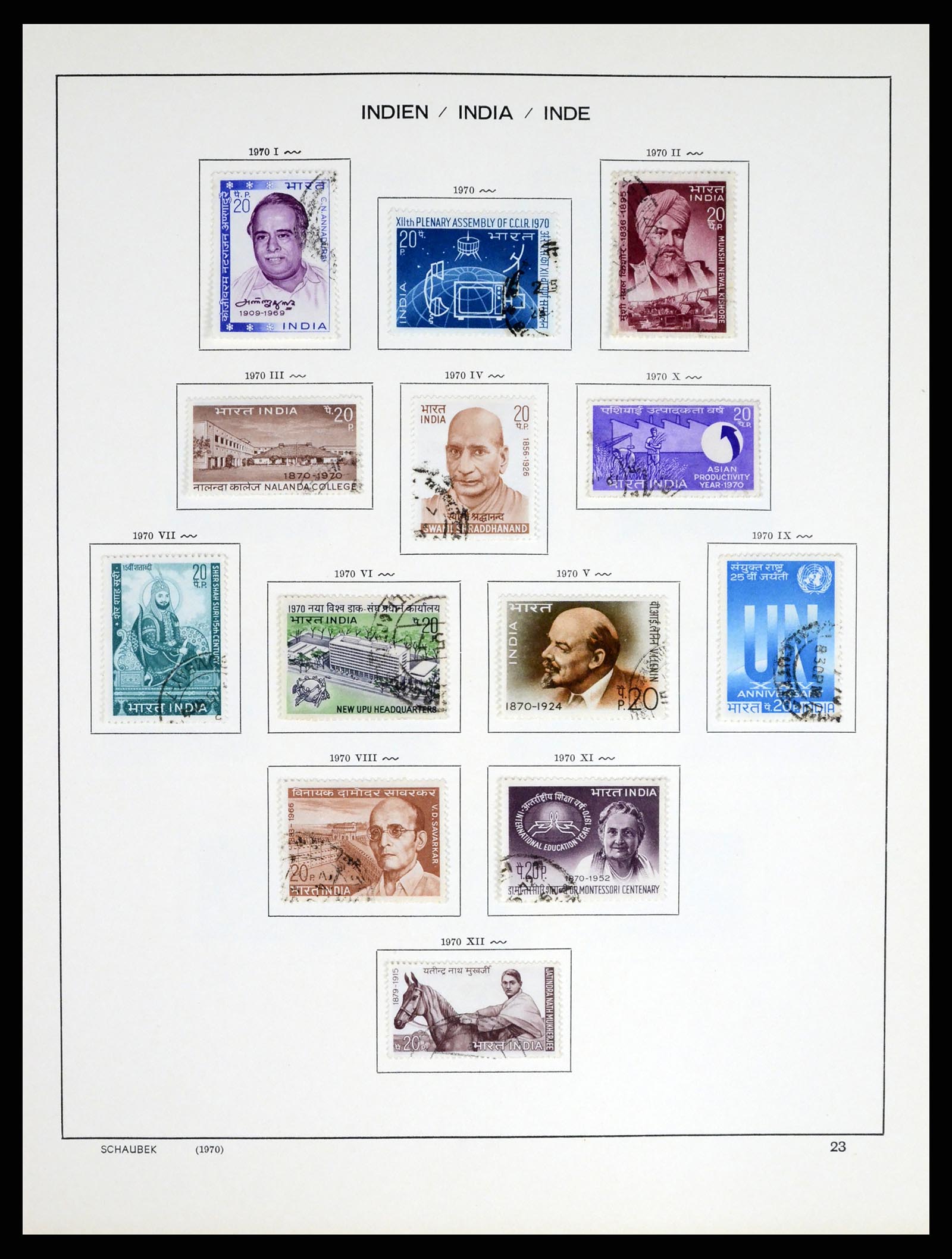 37304 029 - Postzegelverzameling 37304 India 1947-2016.