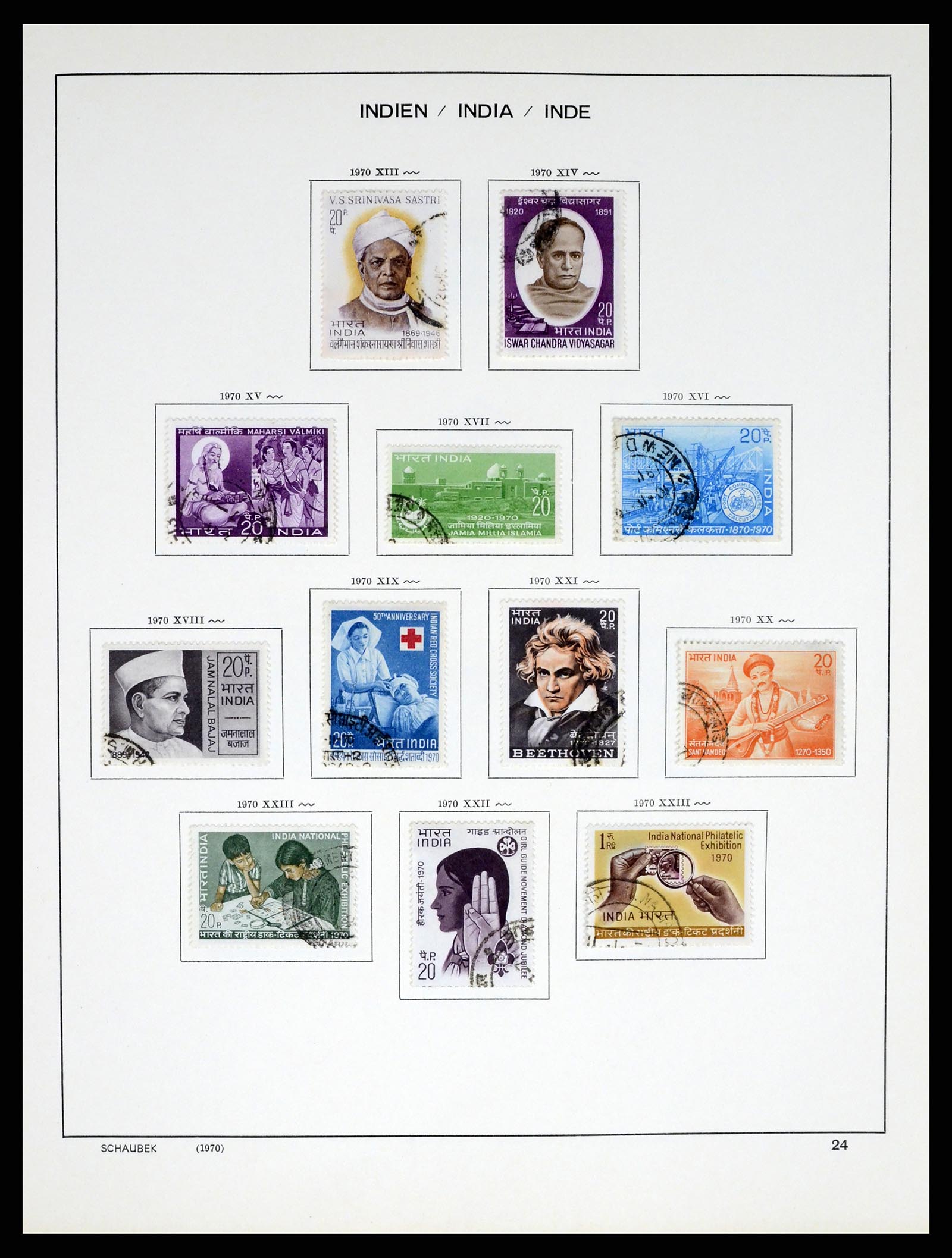37304 030 - Postzegelverzameling 37304 India 1947-2016.