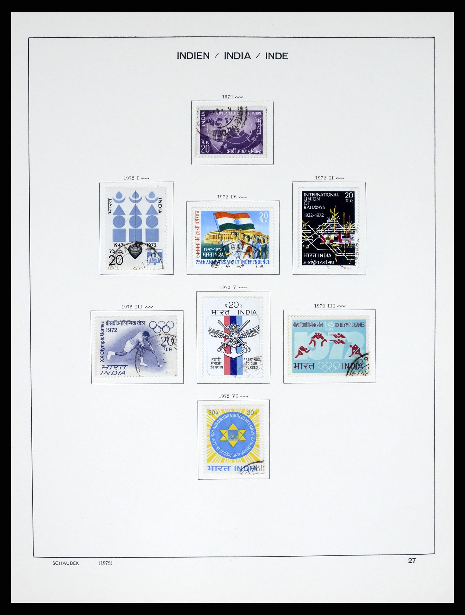 37304 033 - Postzegelverzameling 37304 India 1947-2016.
