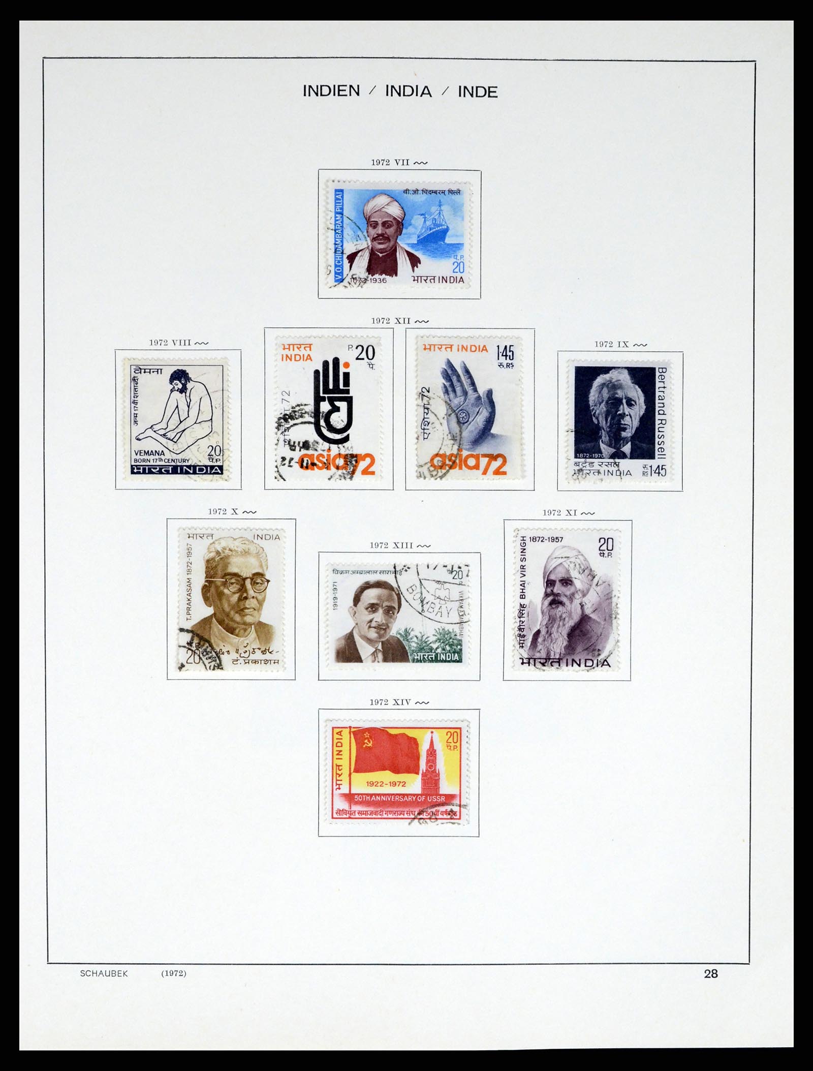 37304 034 - Postzegelverzameling 37304 India 1947-2016.