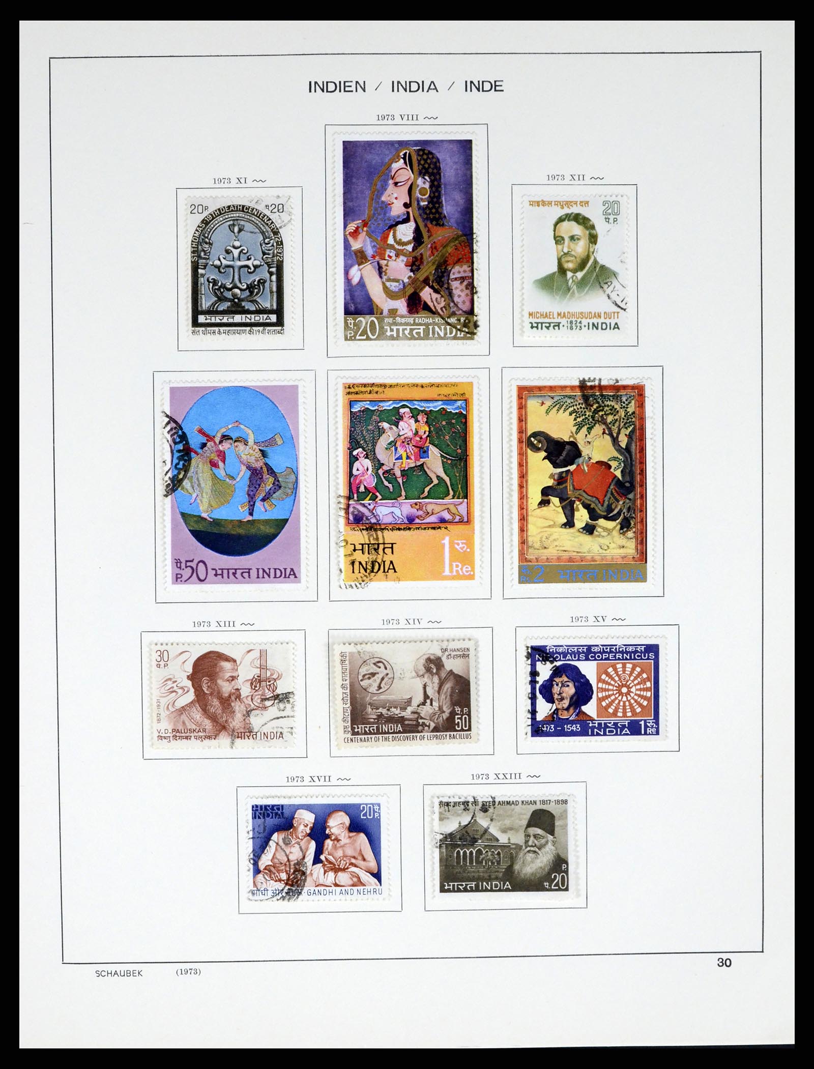 37304 036 - Postzegelverzameling 37304 India 1947-2016.