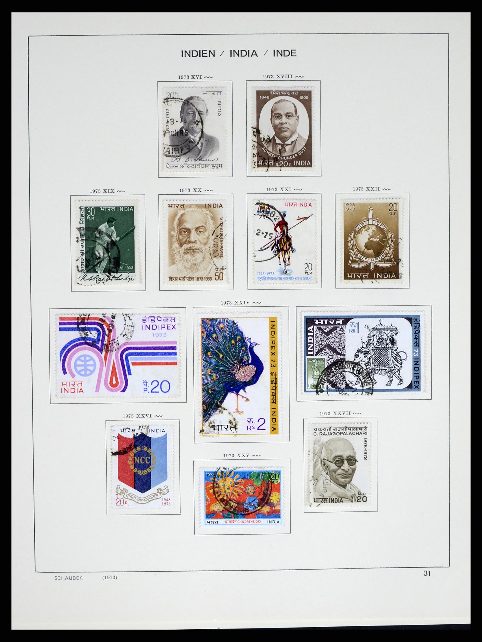 37304 037 - Postzegelverzameling 37304 India 1947-2016.
