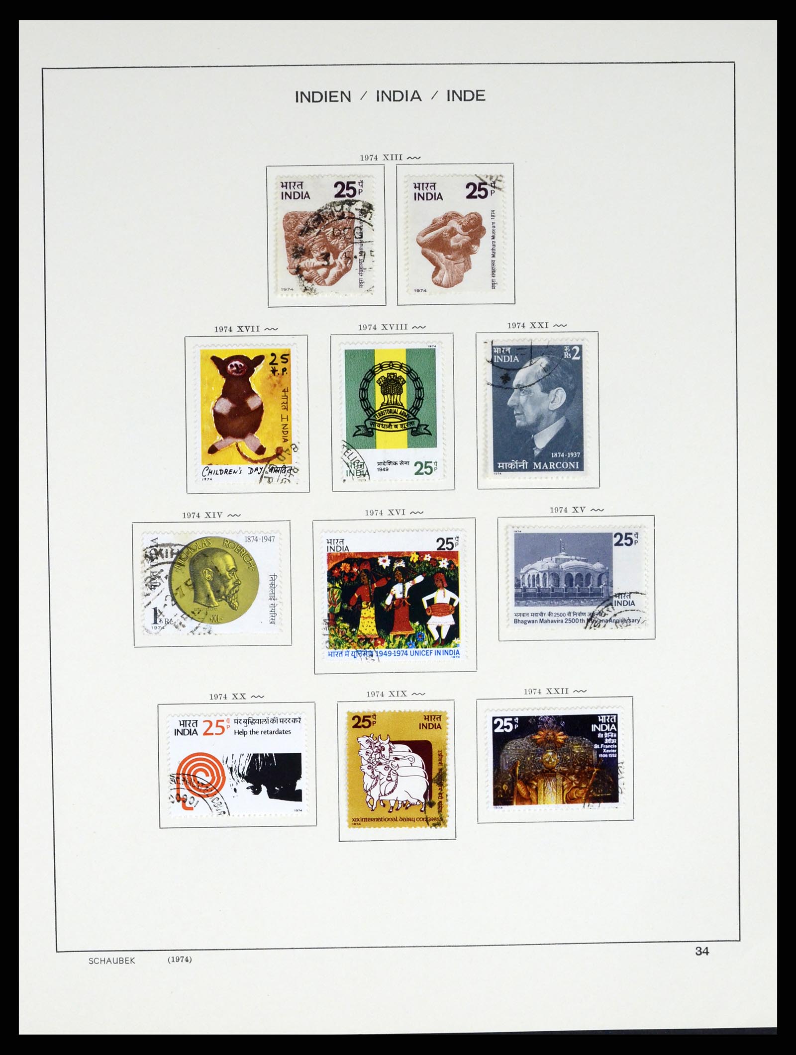 37304 042 - Postzegelverzameling 37304 India 1947-2016.