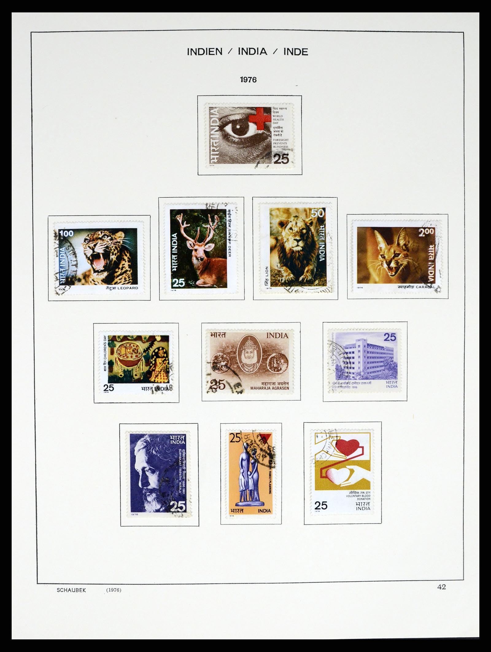 37304 053 - Postzegelverzameling 37304 India 1947-2016.
