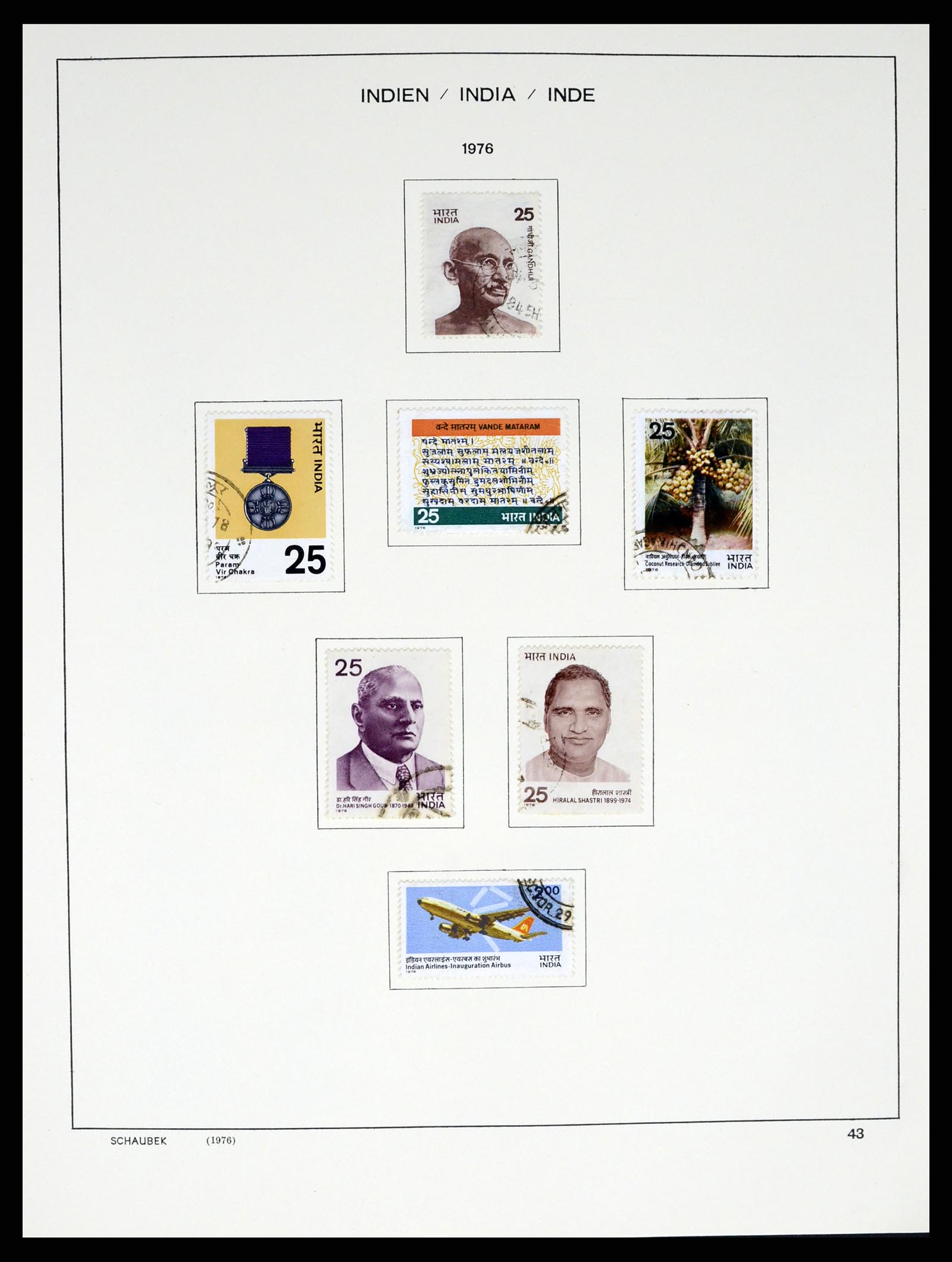 37304 054 - Postzegelverzameling 37304 India 1947-2016.