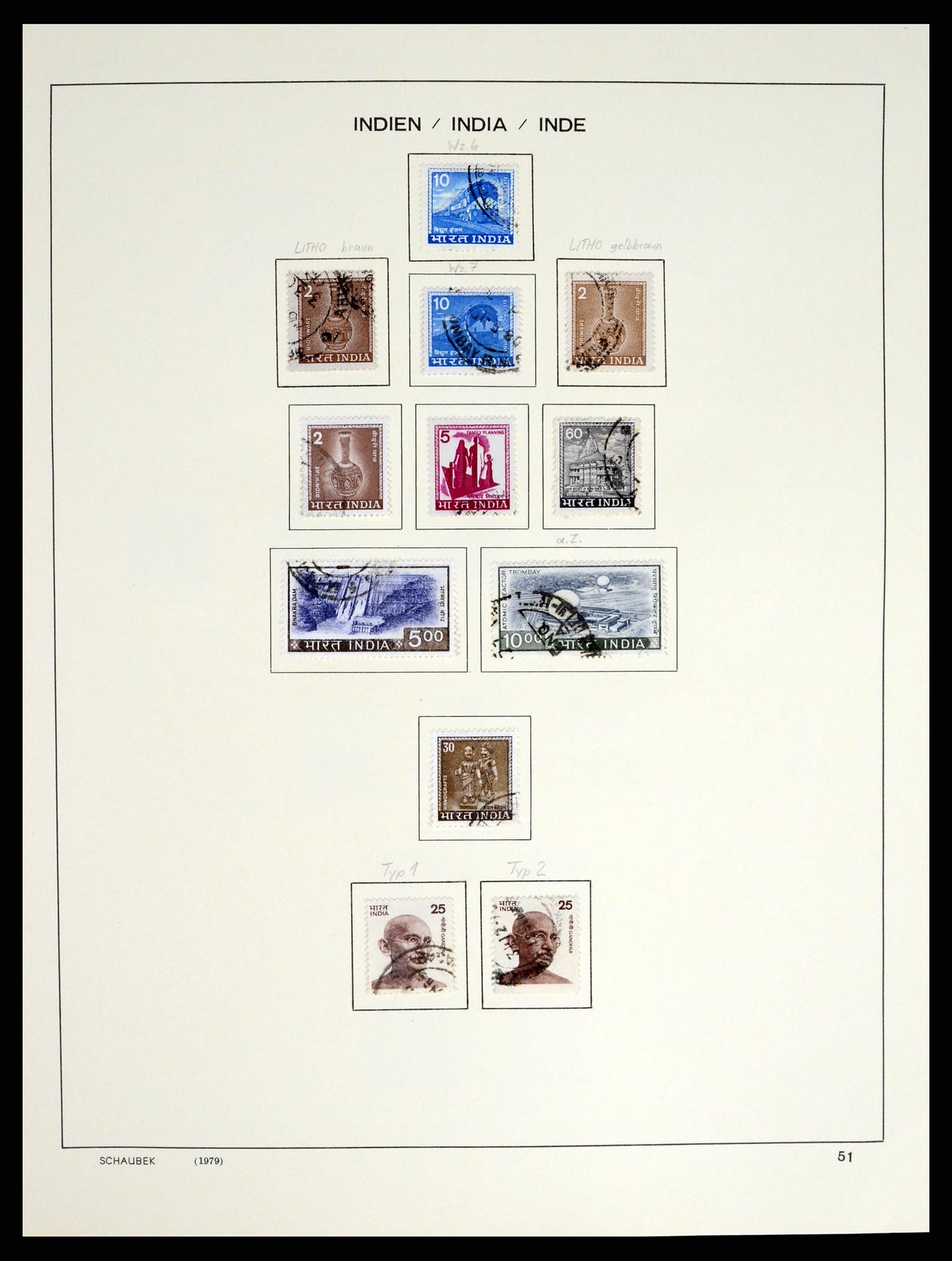 37304 063 - Postzegelverzameling 37304 India 1947-2016.
