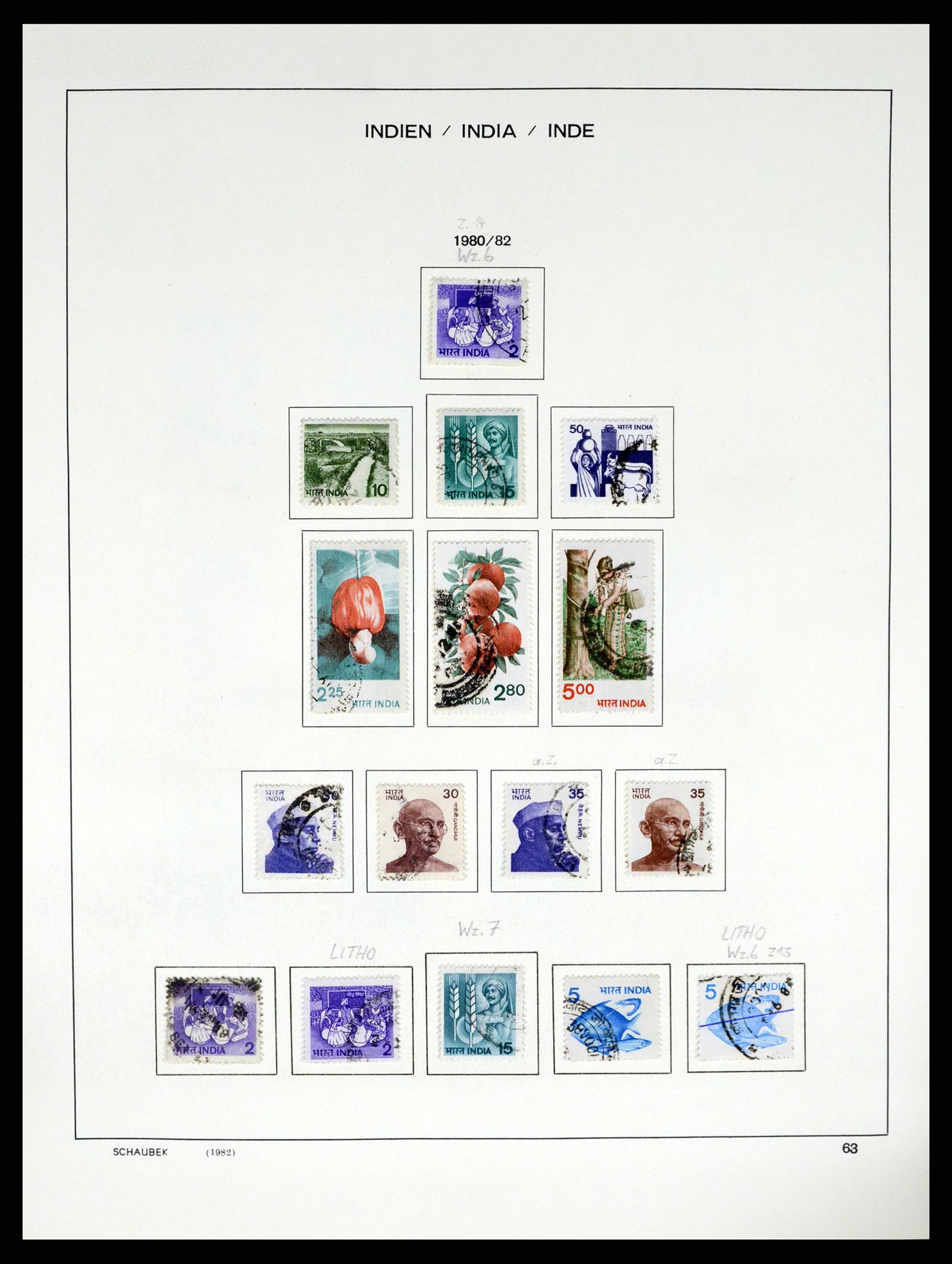 37304 078 - Postzegelverzameling 37304 India 1947-2016.