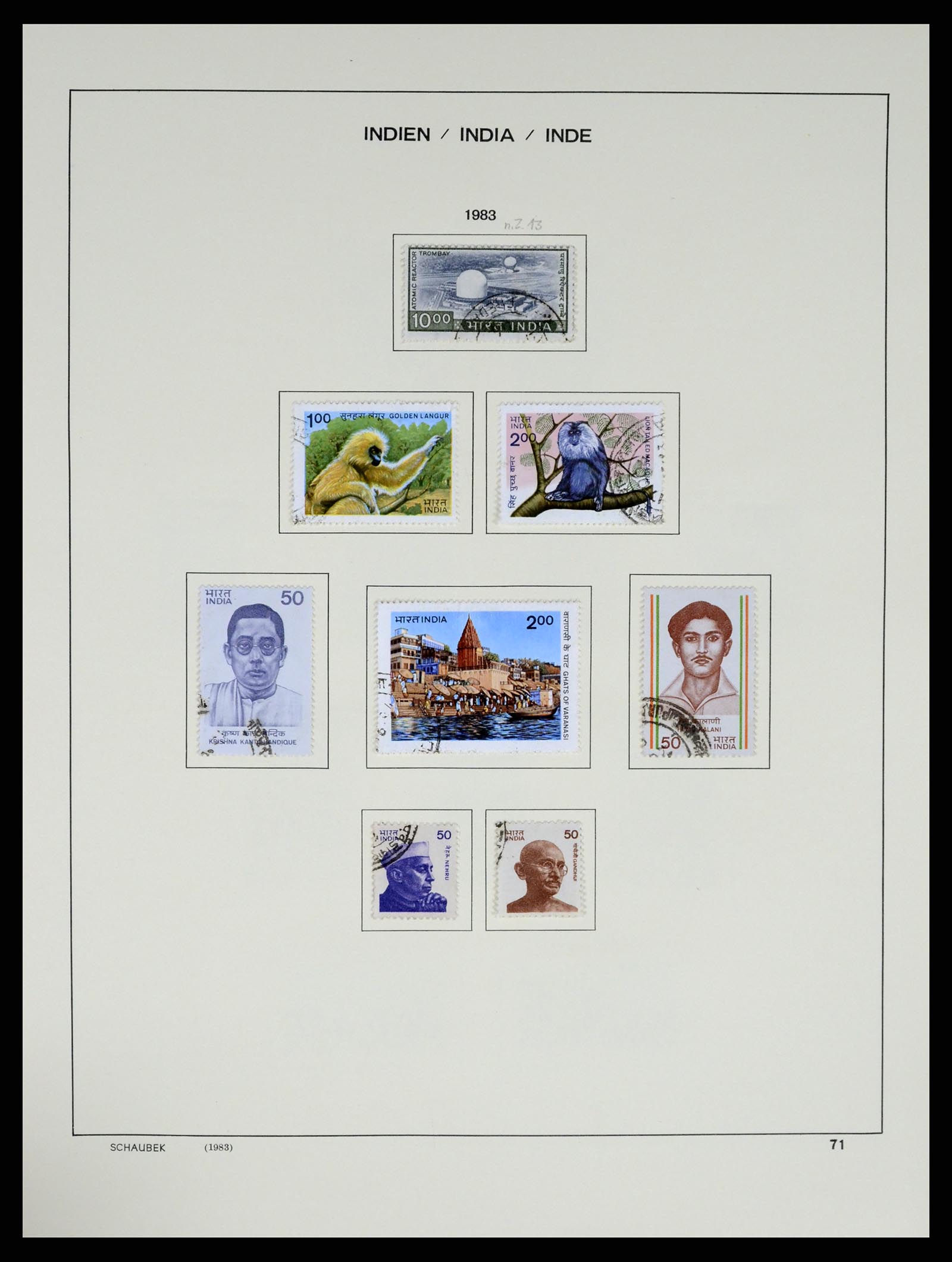 37304 087 - Postzegelverzameling 37304 India 1947-2016.
