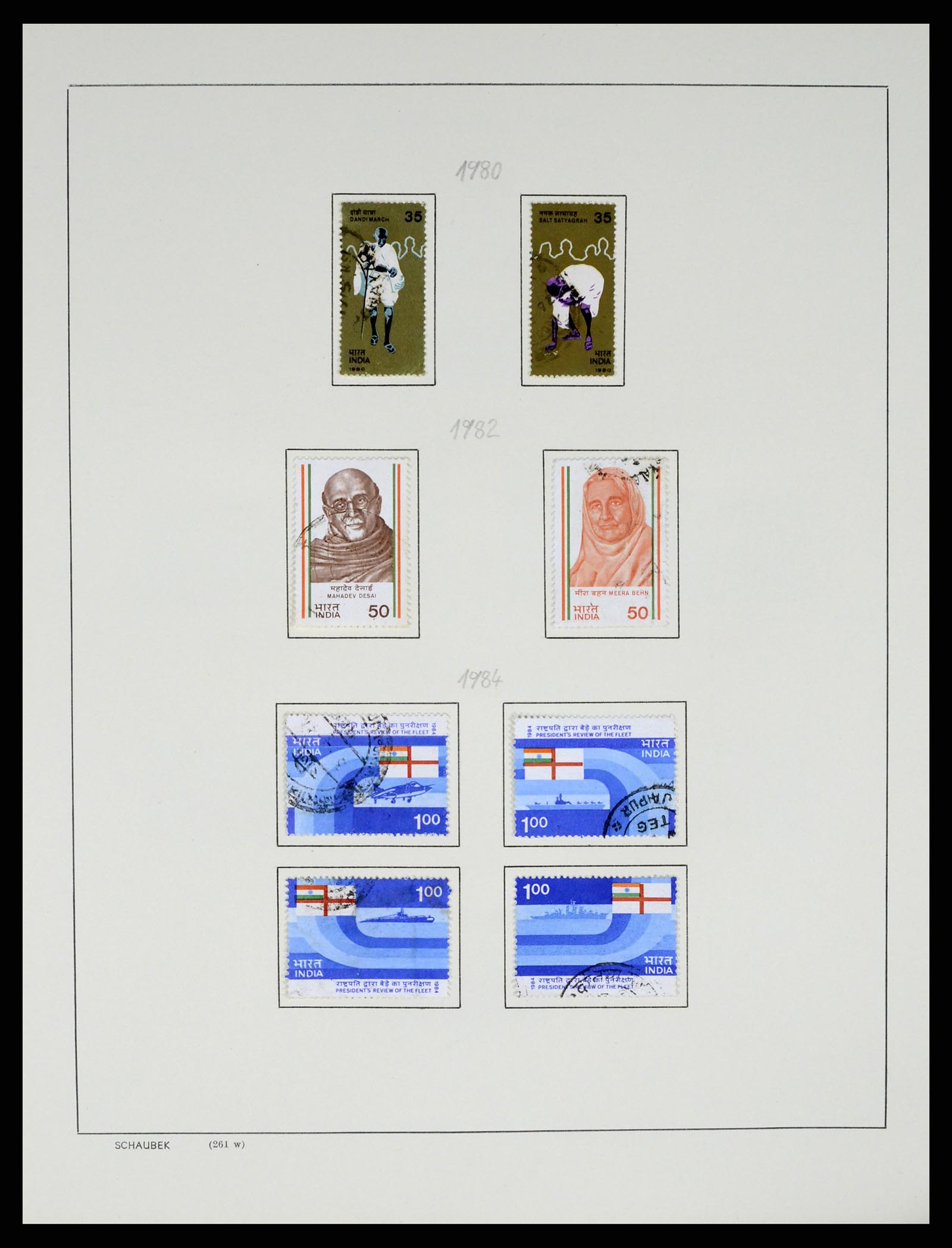37304 092 - Postzegelverzameling 37304 India 1947-2016.