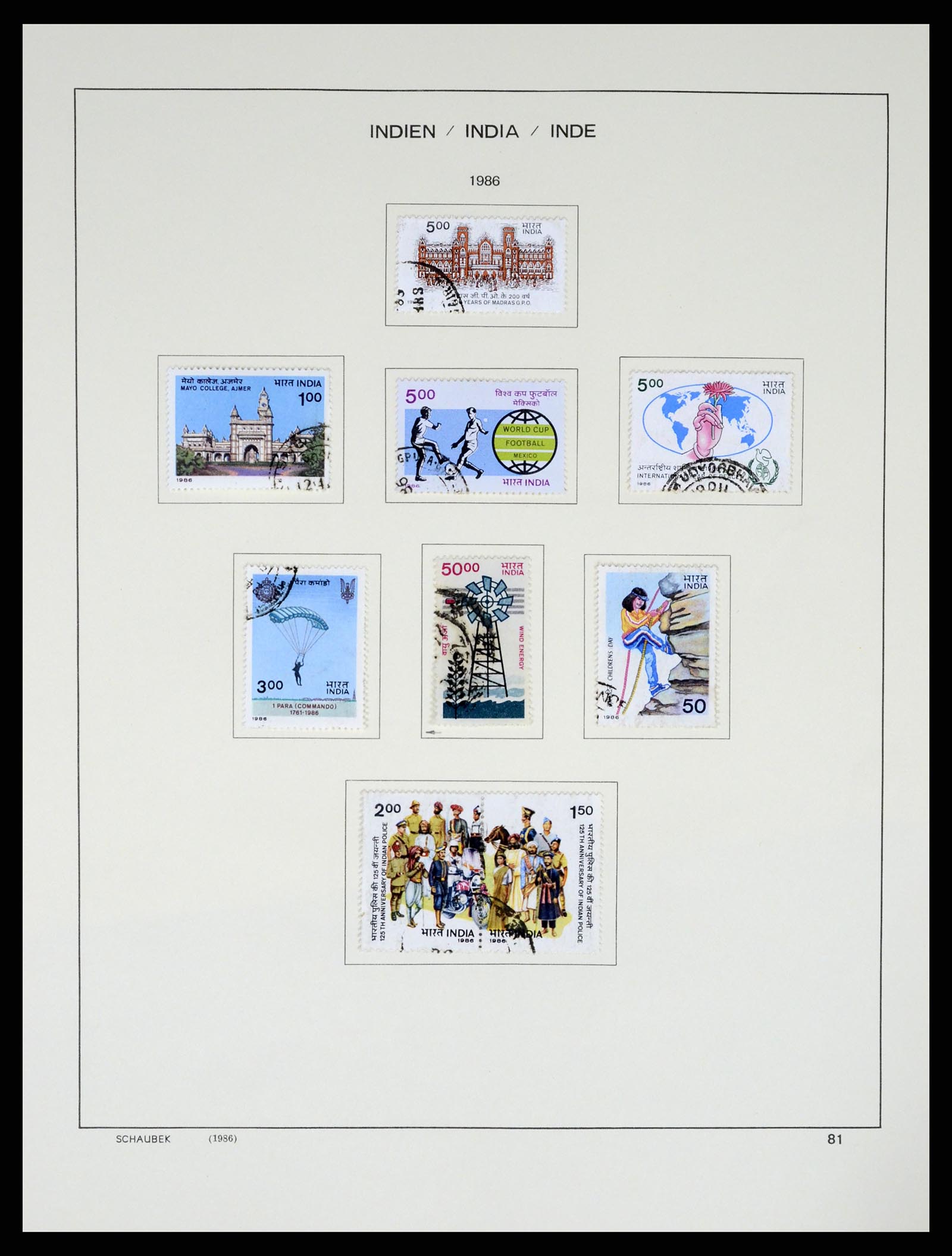 37304 100 - Postzegelverzameling 37304 India 1947-2016.