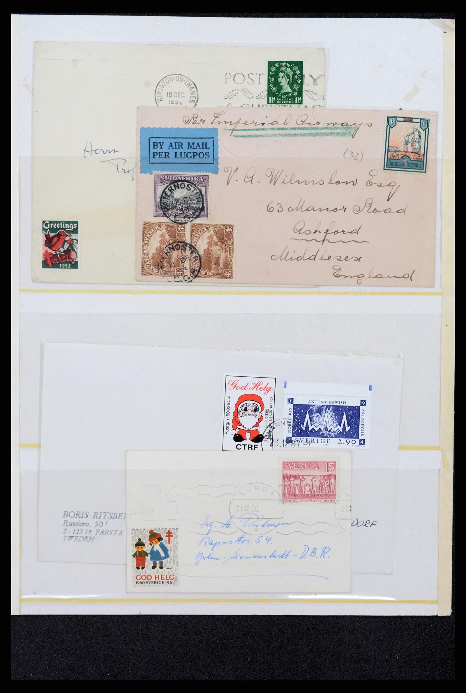 37305 0006 - Postzegelverzameling 37305 Scandinavië julzegels vanaf 1904.