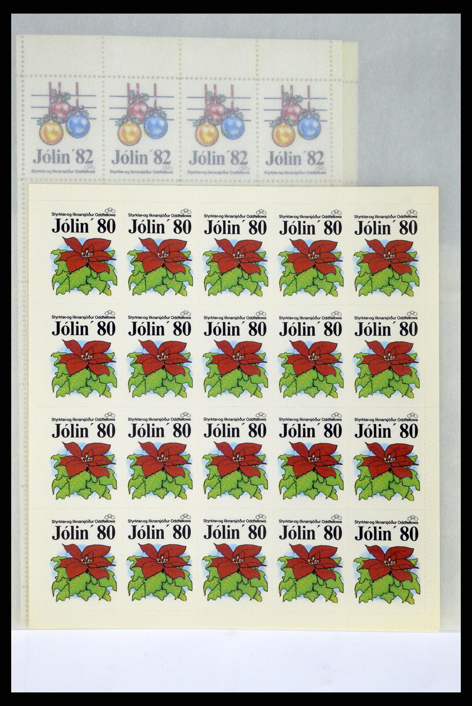 37305 992 - Stamp collection 37305 Scandinavi julstamps from 1904.