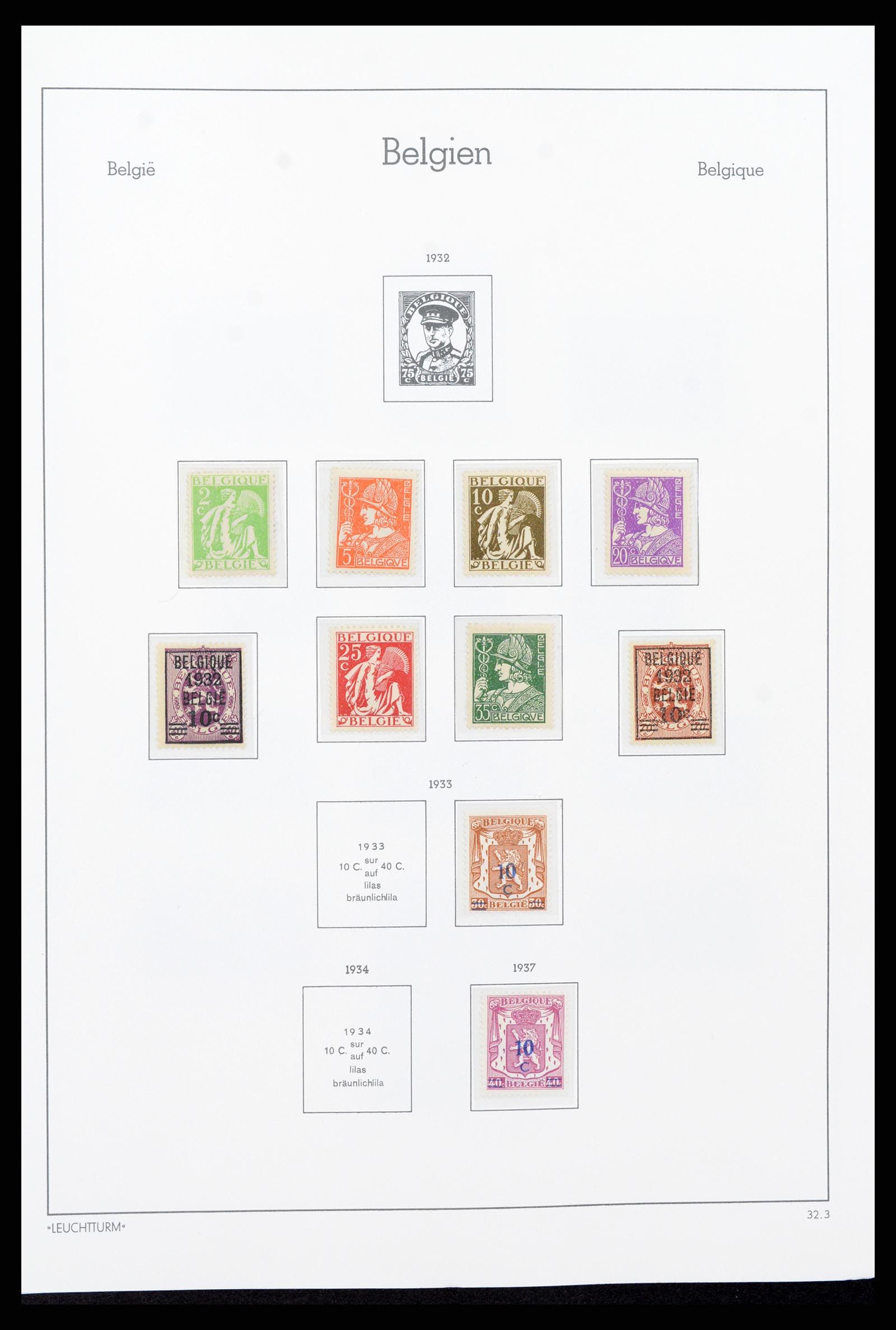 37308 012 - Stamp collection 37308 Belgium 1927-1939.