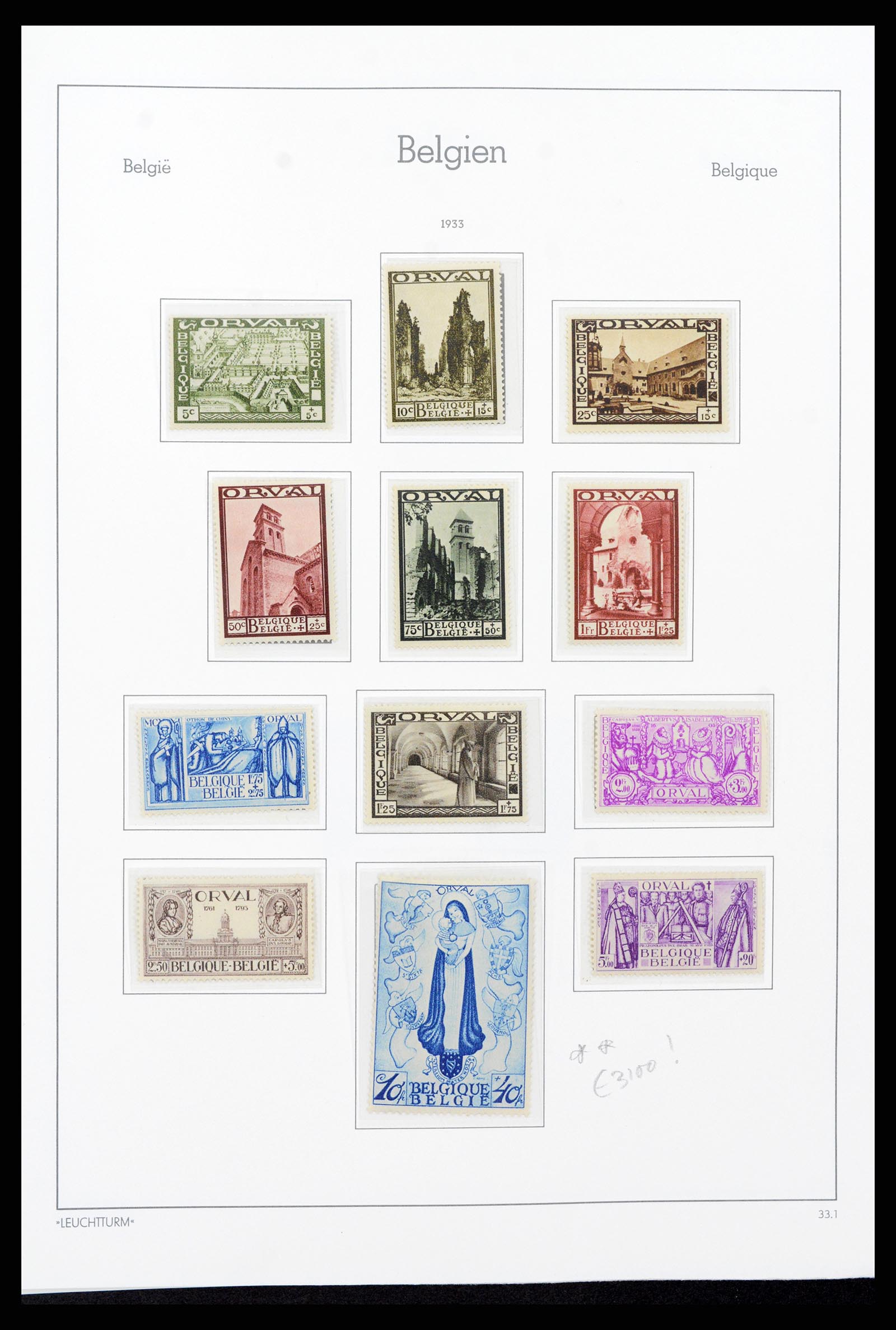 37308 013 - Stamp collection 37308 Belgium 1927-1939.