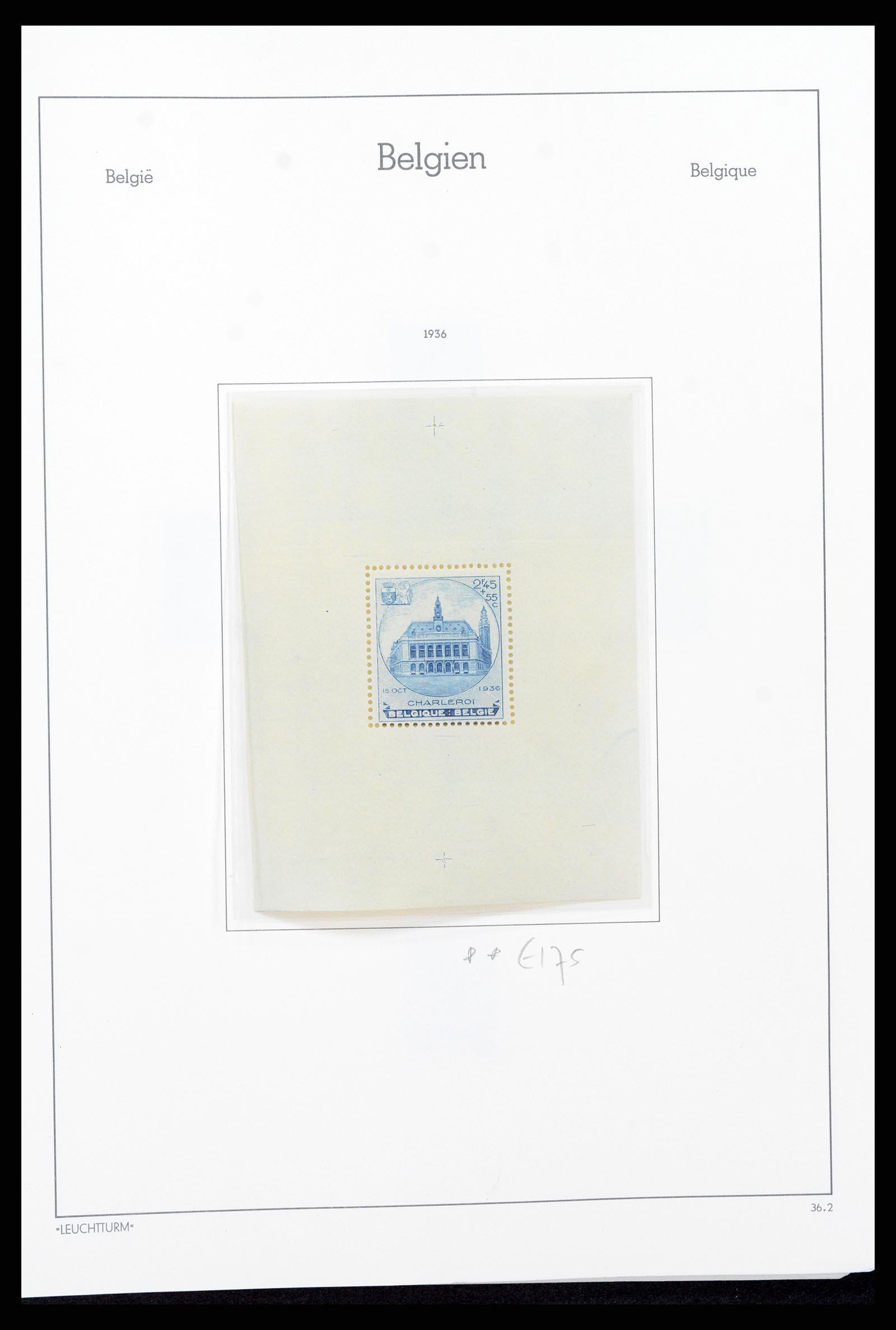 37308 021 - Postzegelverzameling 37308 België 1927-1939.