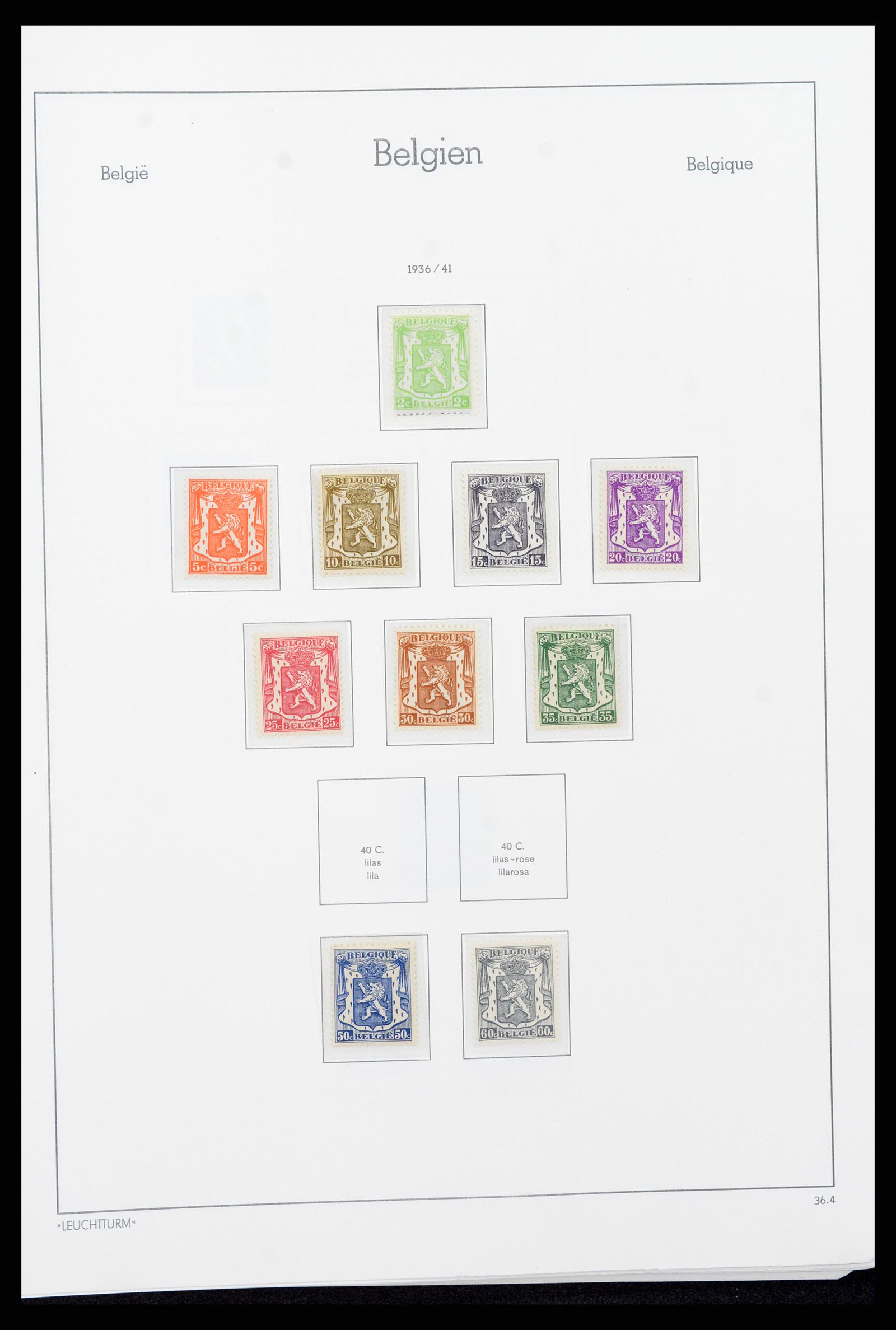 37308 023 - Stamp collection 37308 Belgium 1927-1939.